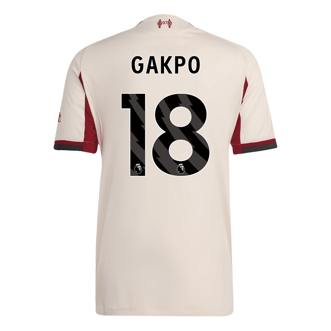 Tricouri Fotbal Liverpool GAKPO #18 Deplasare 2025/26 Authentic