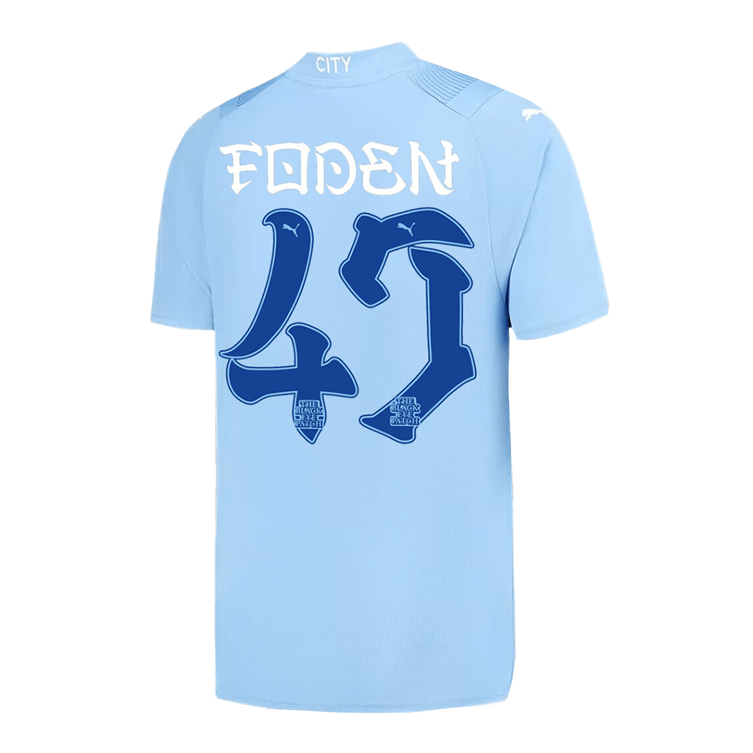 Tricouri Fotbal Manchester City FODEN #47 Acasă 2023/24 - Japanese Tour Printing (mărime mare)