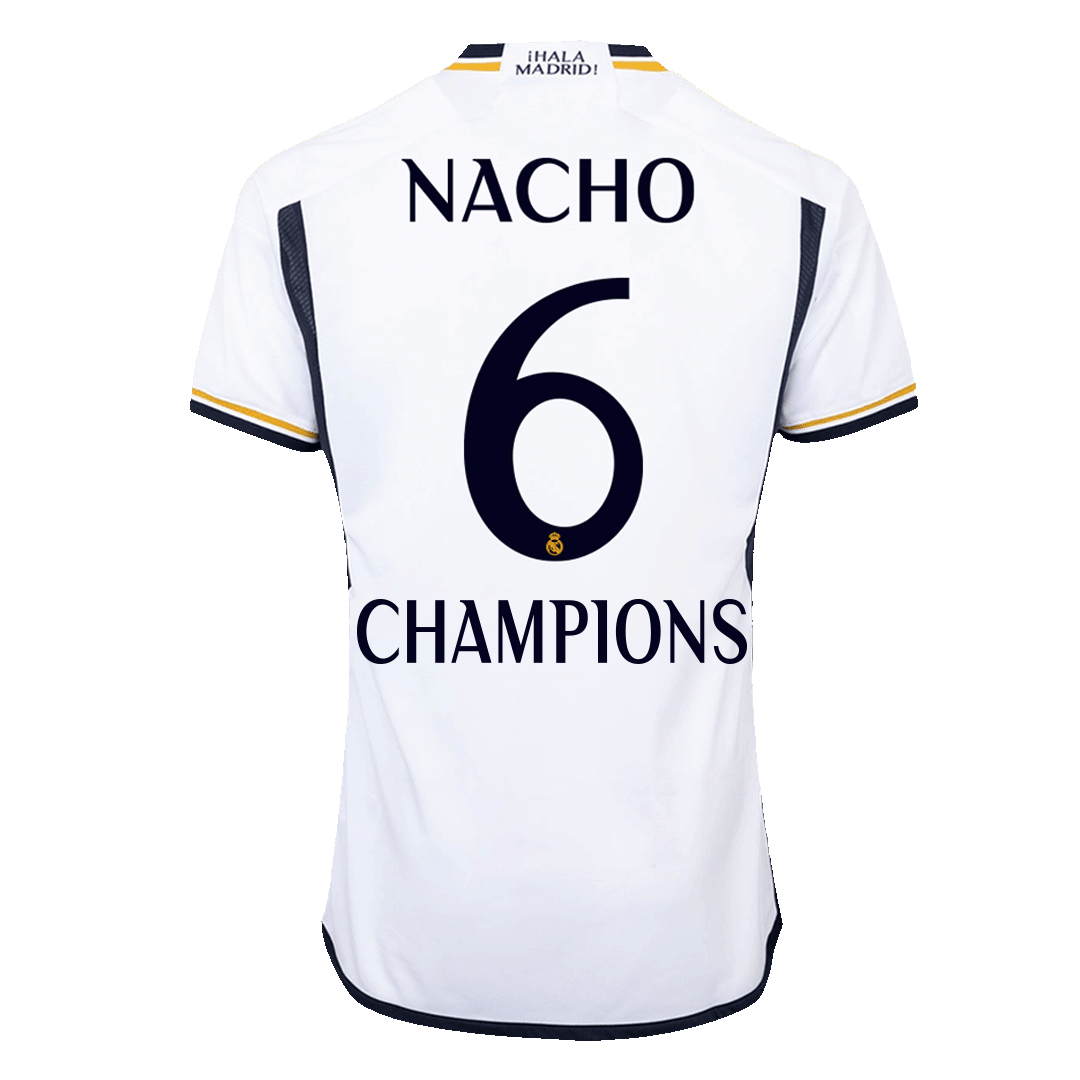 Tricouri Fotbal Real Madrid NACHO #6 Acasă 2023/24 Authentic - CHAMPIONS