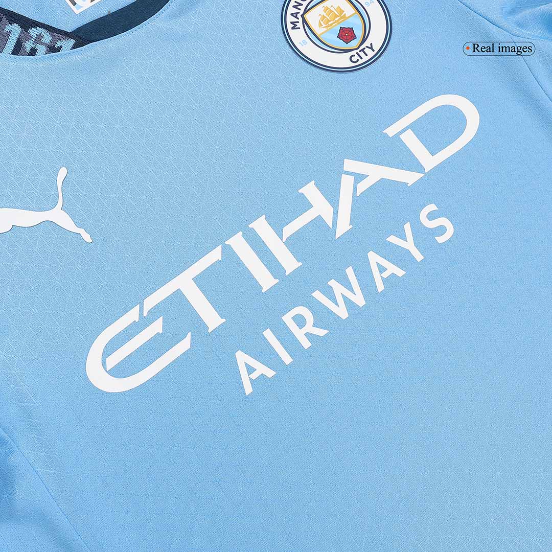 Tricouri Fotbal Manchester City HAALAND #9 Acasă 2024/25 Authentic - UCL