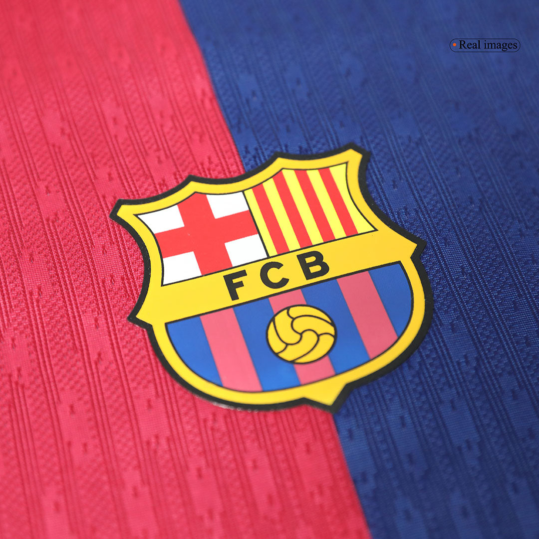Tricouri Fotbal Barcelona RAPHINHA #11 Acasă 2024/25 Authentic (Spotify Logo Without Text)
