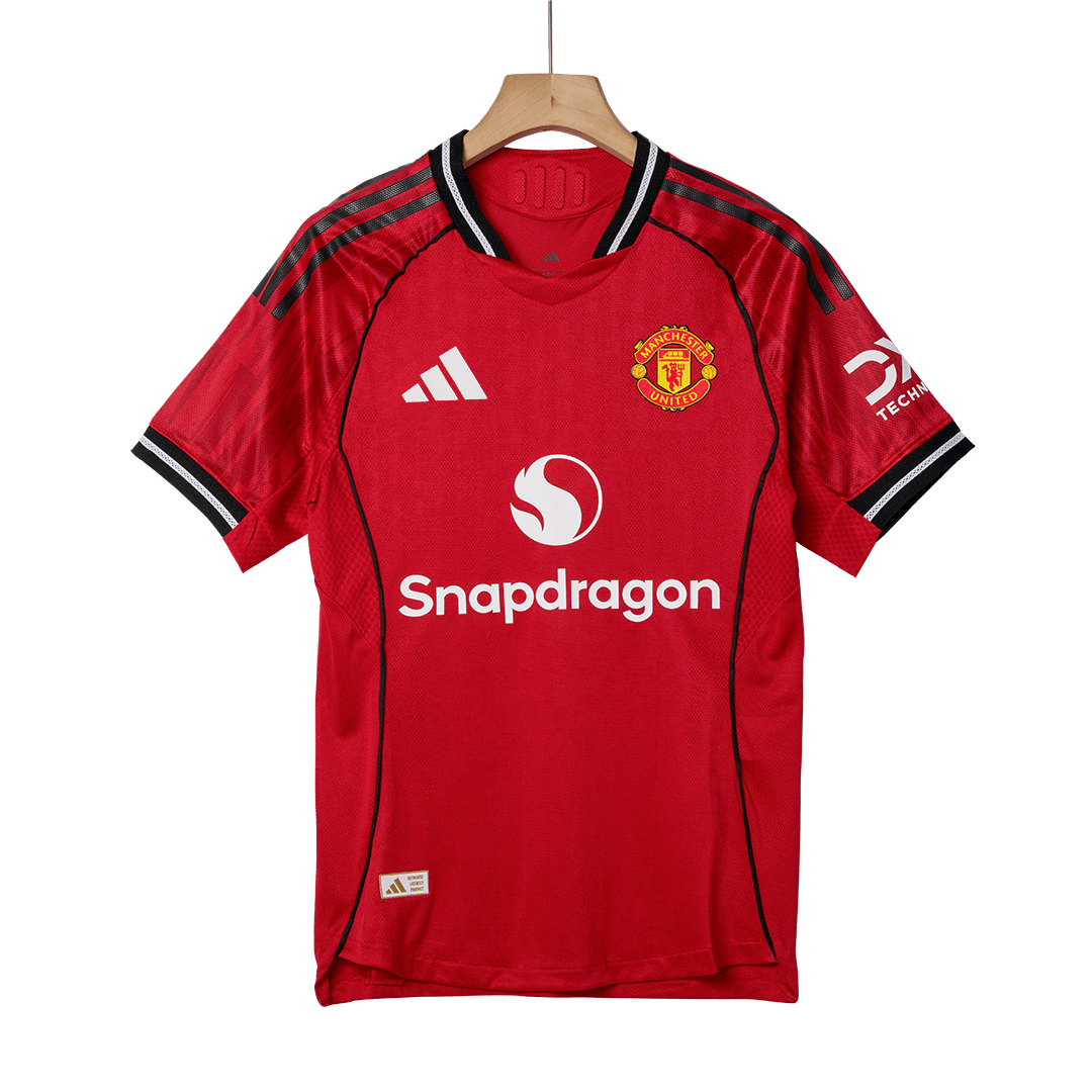 Tricouri Fotbal Manchester United B.FERNANDES #8 Acasă 2025/26 Authentic