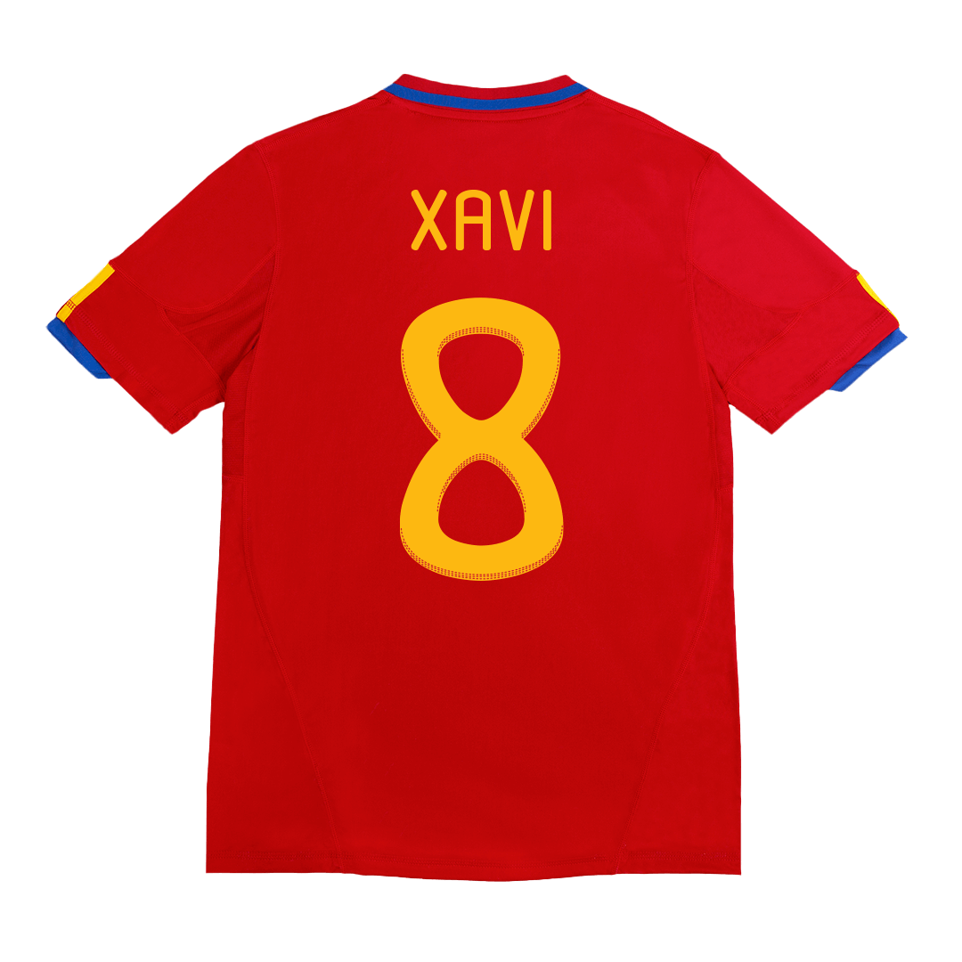 Tricouri Fotbal Vintage Spania XAVI #8 Acasă 2010