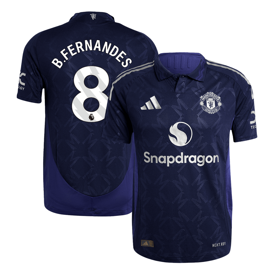 Tricouri Fotbal Manchester United B.FERNANDES #8 Deplasare 2024/25 Authentic