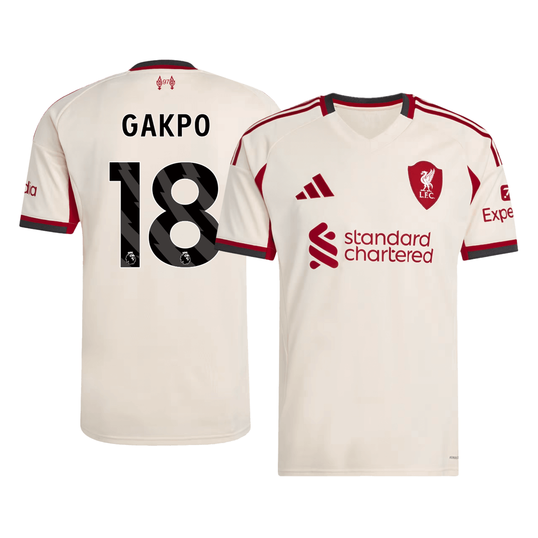 Tricouri Fotbal Liverpool GAKPO #18 Deplasare 2025/26