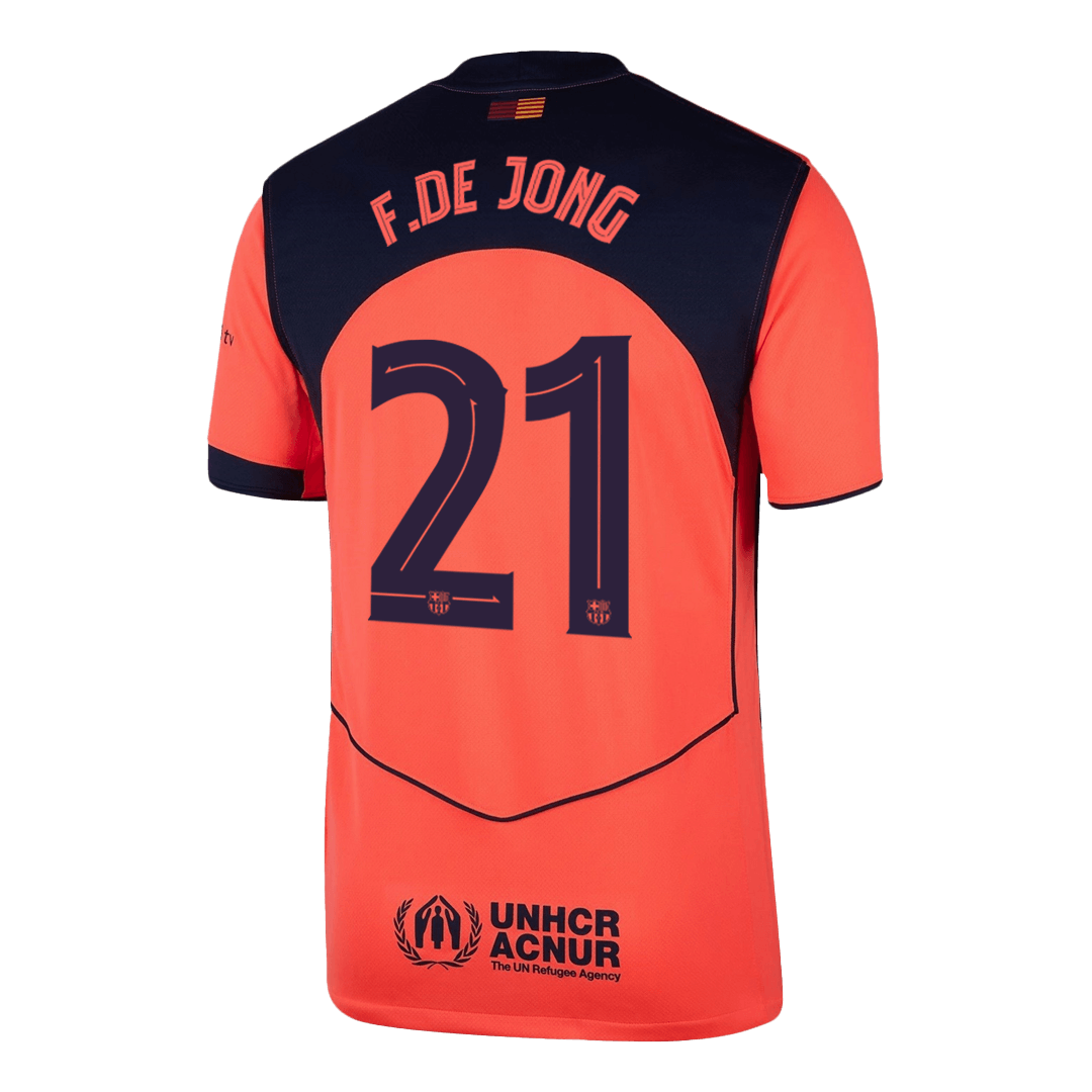 Tricouri Fotbal Barcelona F.DE JONG #21 Treilea 2025/26 - UCL