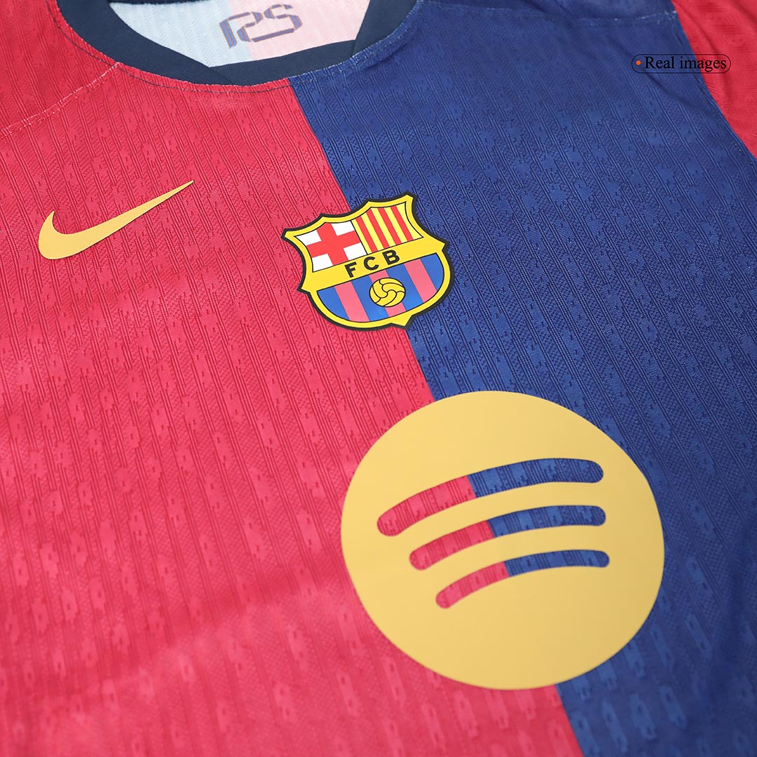 Tricouri Fotbal Barcelona RAPHINHA #11 Acasă 2024/25 Authentic (Spotify Logo Without Text)