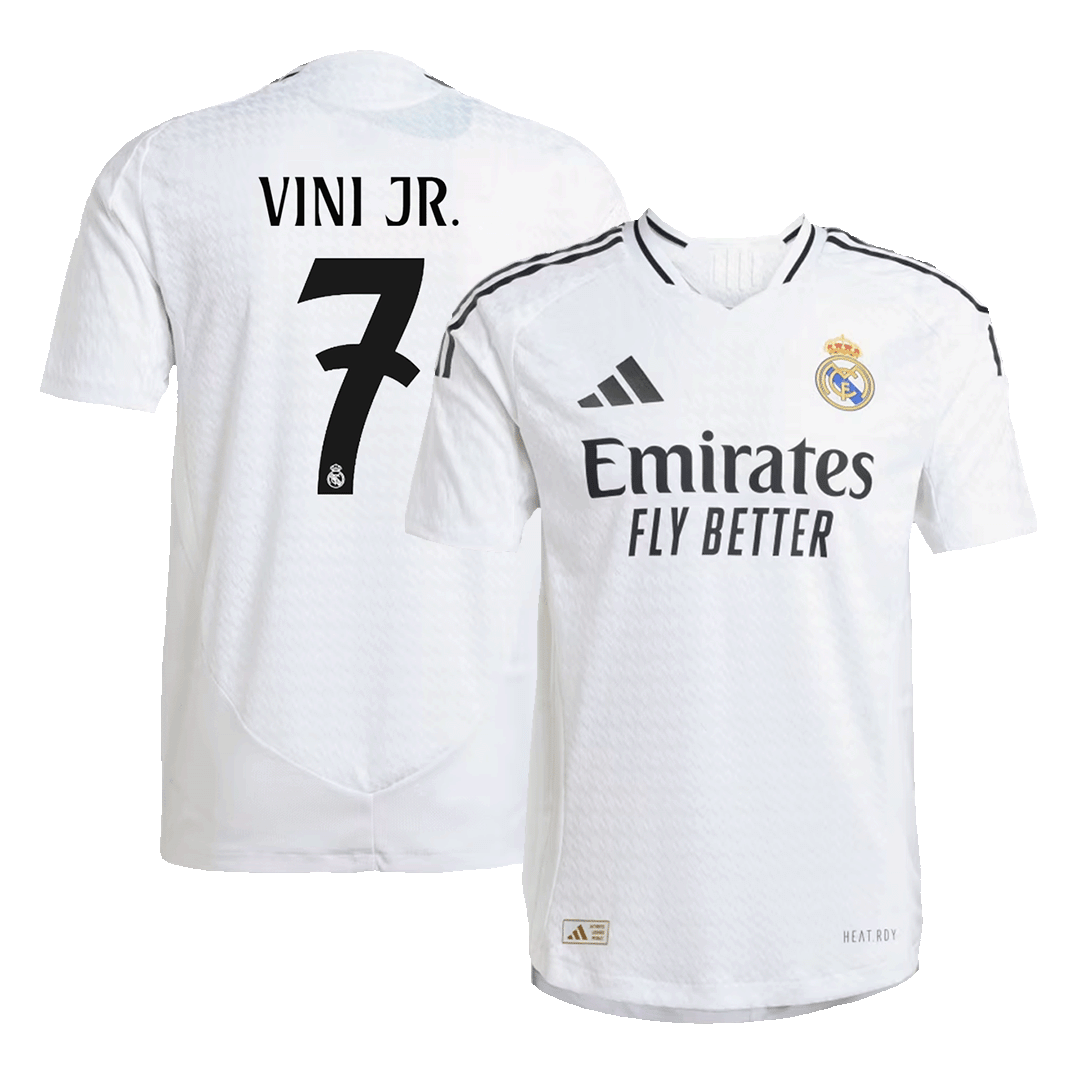Tricouri Fotbal Real Madrid VINI JR. #7 Acasă 2024/25 Authentic