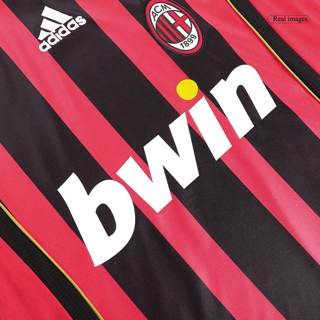 Tricouri Fotbal Vintage AC Milan KAKA' #22 Acasă 2006/07 Mânecă Lungă
