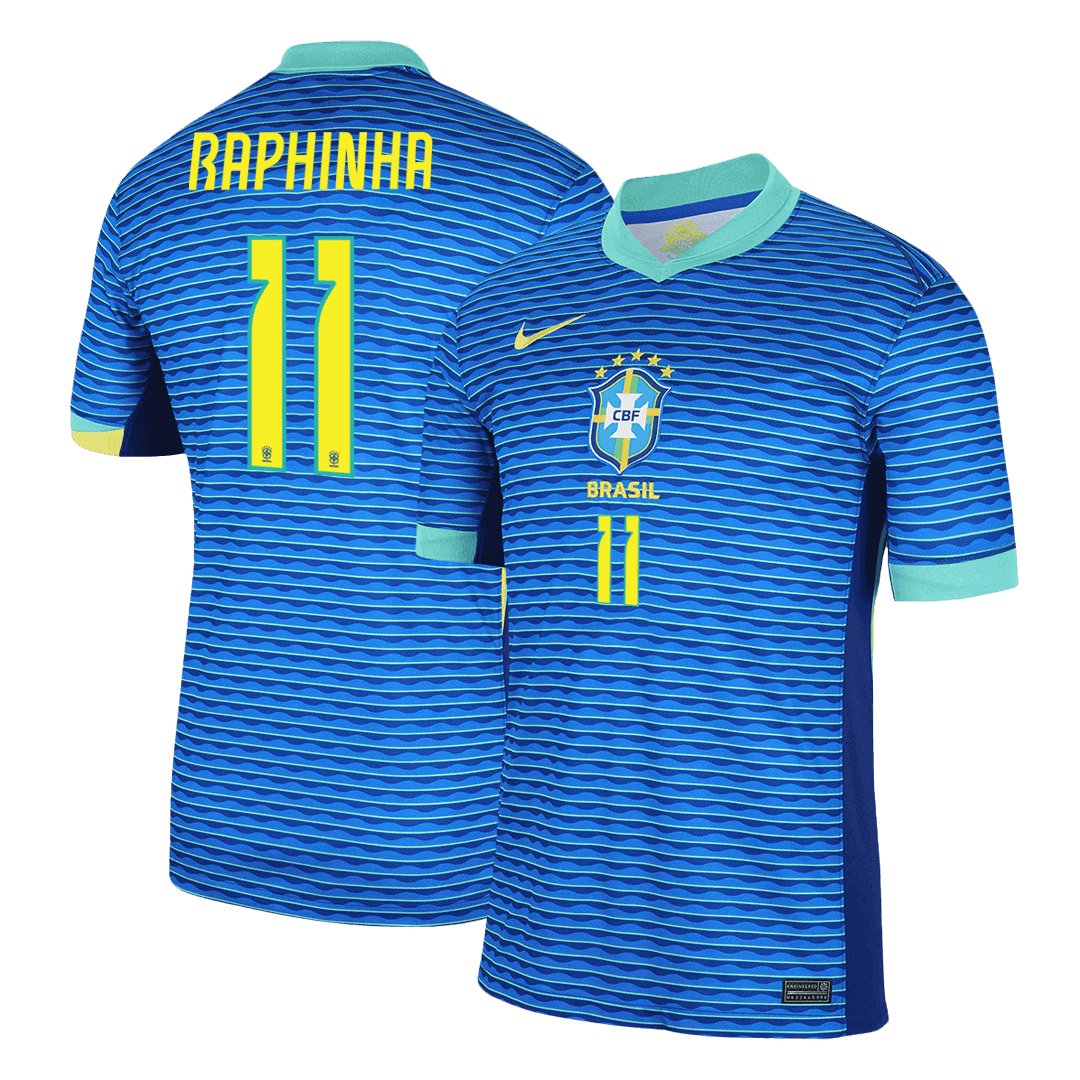 Tricouri Fotbal Brazilia RAPHINHA #11 Deplasare 2024