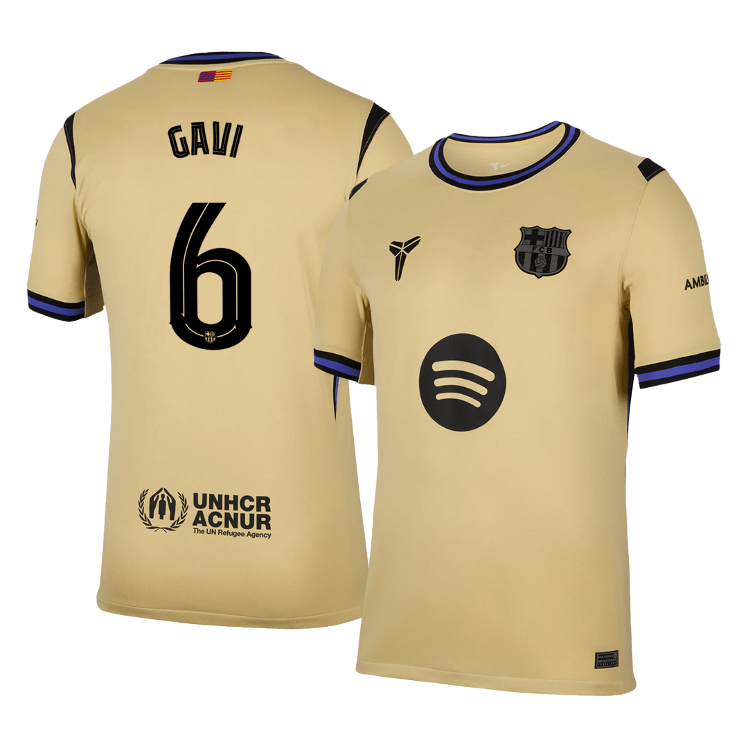 Tricouri Fotbal Barcelona GAVI #6 Deplasare 2025/26 - UCL