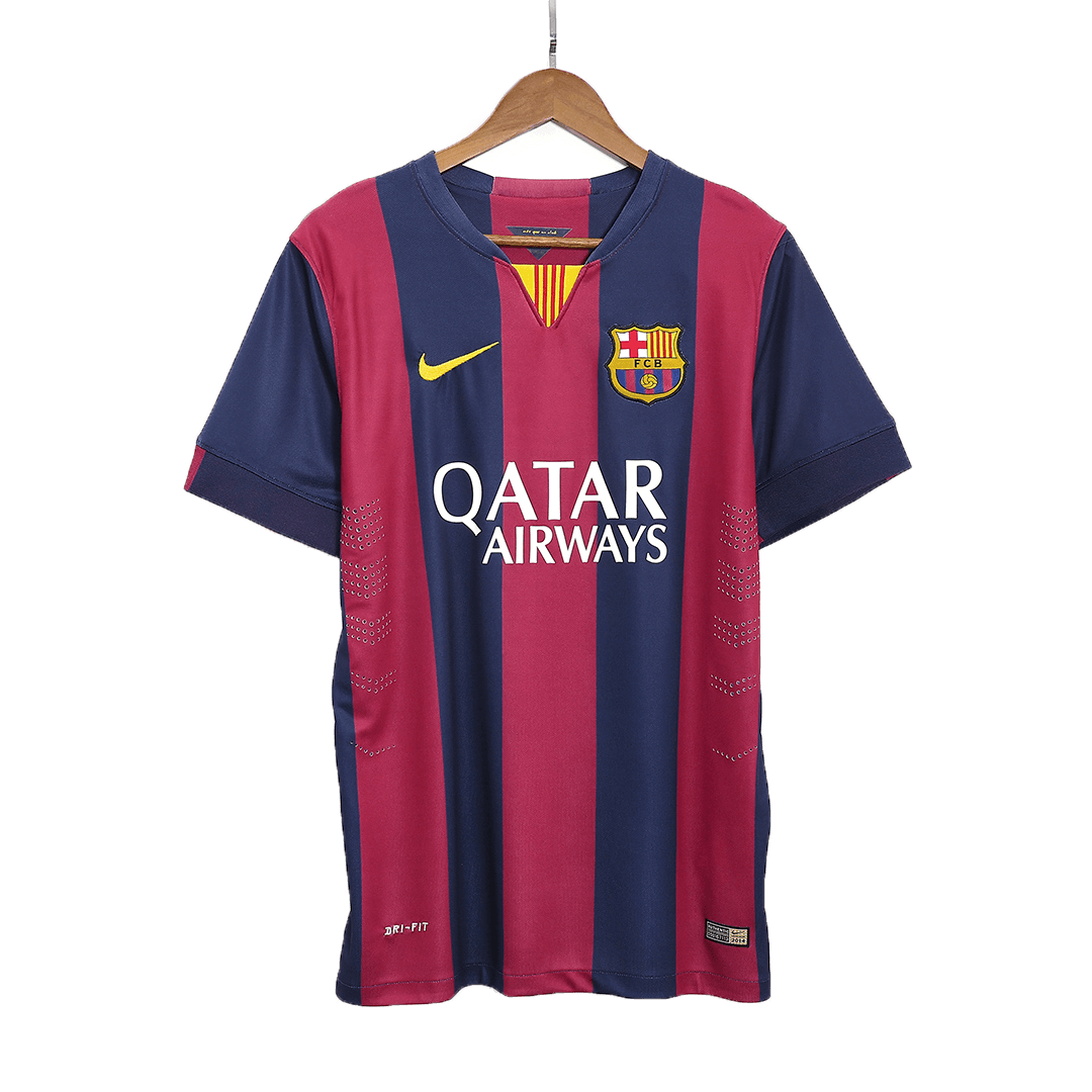 Tricouri Fotbal Vintage Barcelona NEYMAR JR #11 Acasă 2014/15