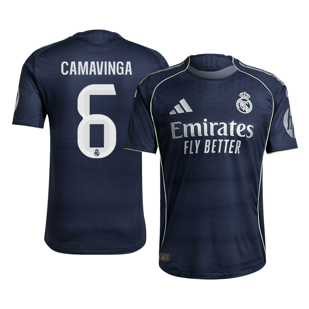 Tricouri Fotbal Real Madrid CAMAVINGA #6 Deplasare 2025/26 Authentic
