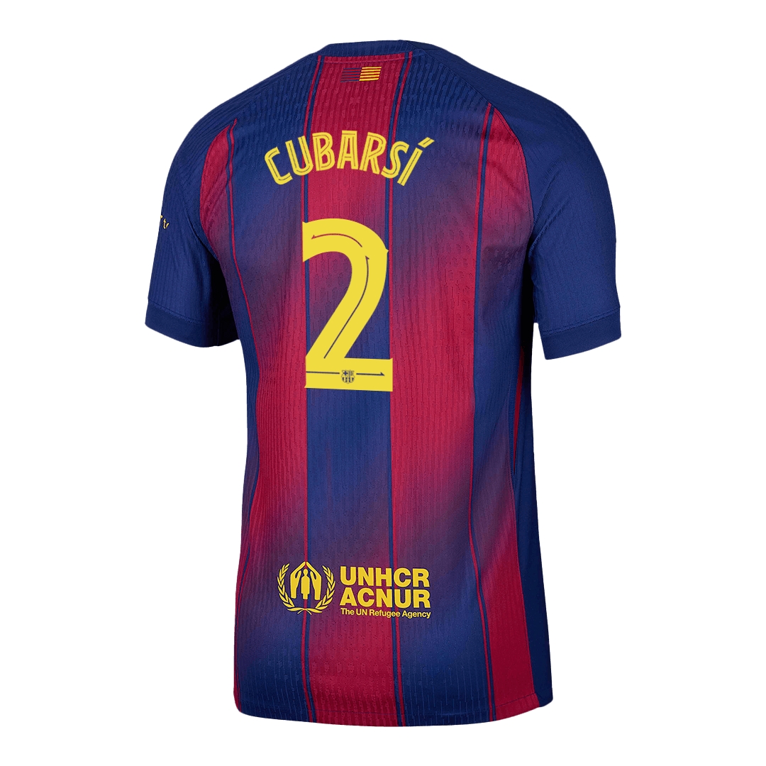 Tricouri Fotbal Barcelona CUBARSÍ #2 Acasă 2025/26 Authentic - UCL