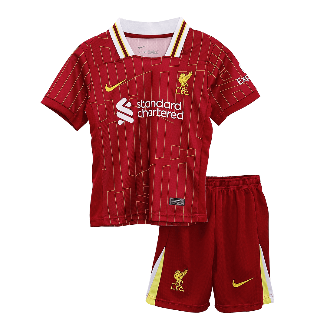Set Tricouri Fotbal Liverpool Acasă 2024/25 Pentru Copii