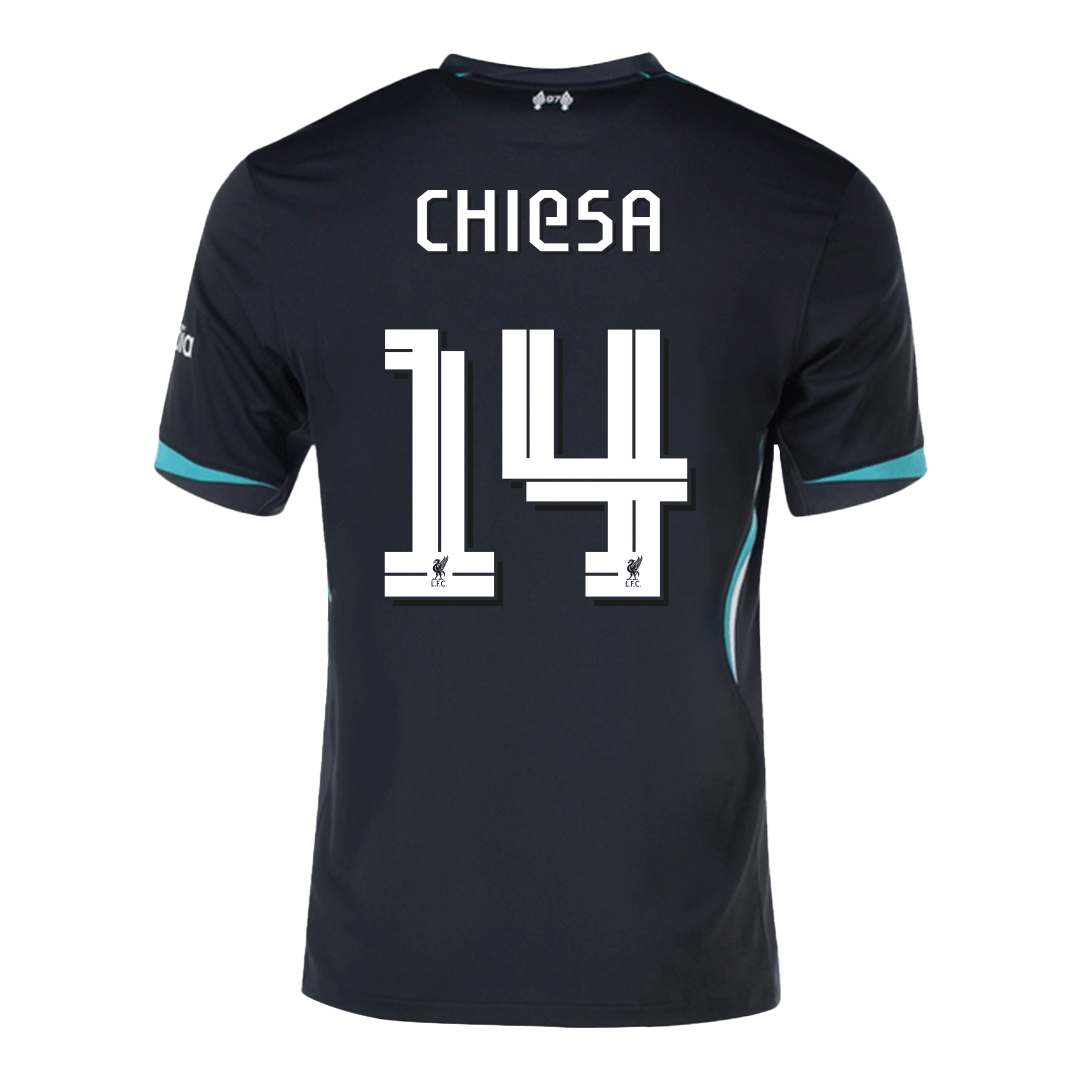 Tricouri Fotbal Liverpool CHIESA #14 Deplasare 2024/25 UCL - Super (mărime mare)