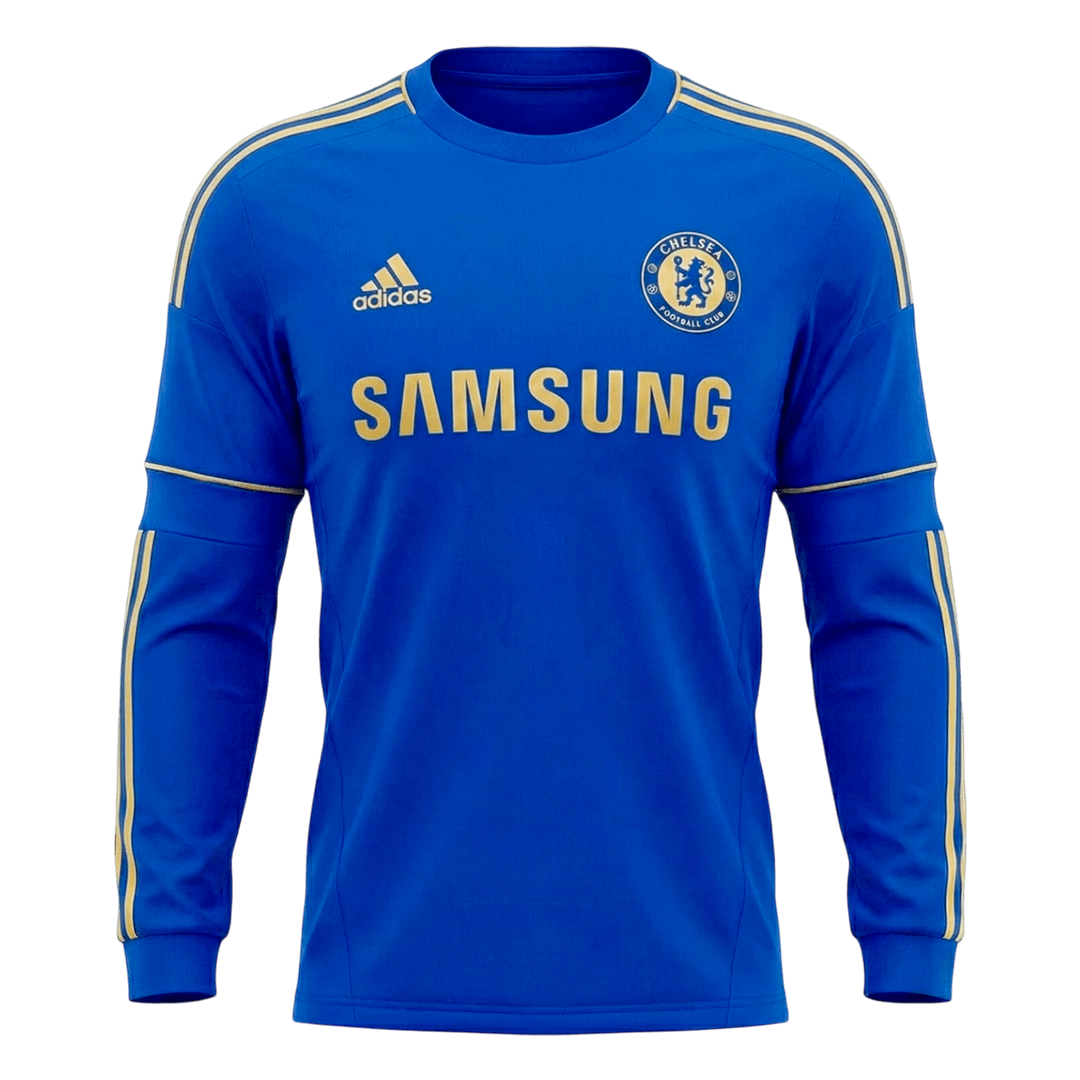 Tricouri Fotbal Vintage Chelsea Acasă 2012/13 Mânecă Lungă