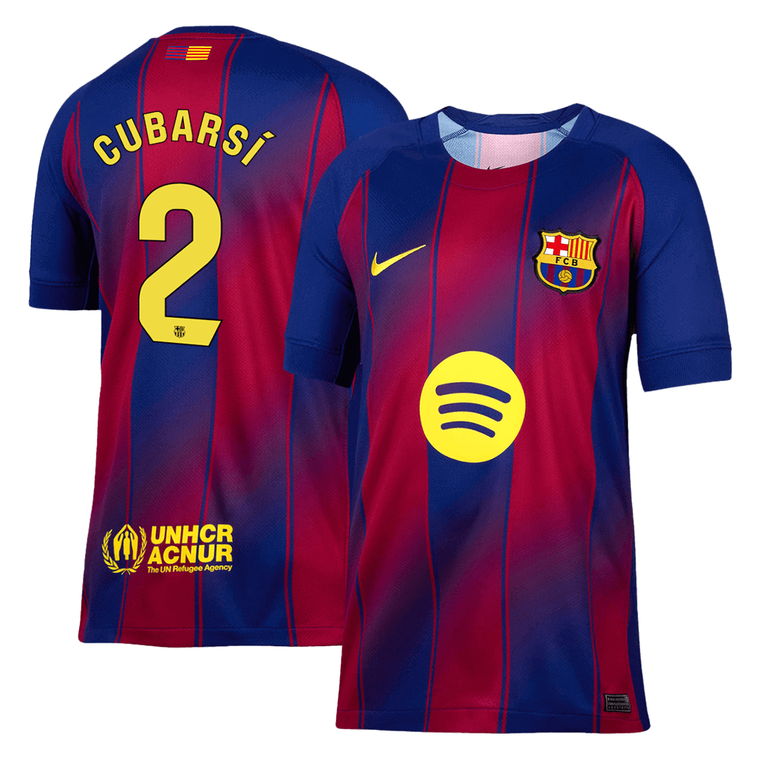 Tricouri Fotbal Barcelona CUBARSÍ #2 Acasă 2025/26 - Premium (mărime mare)
