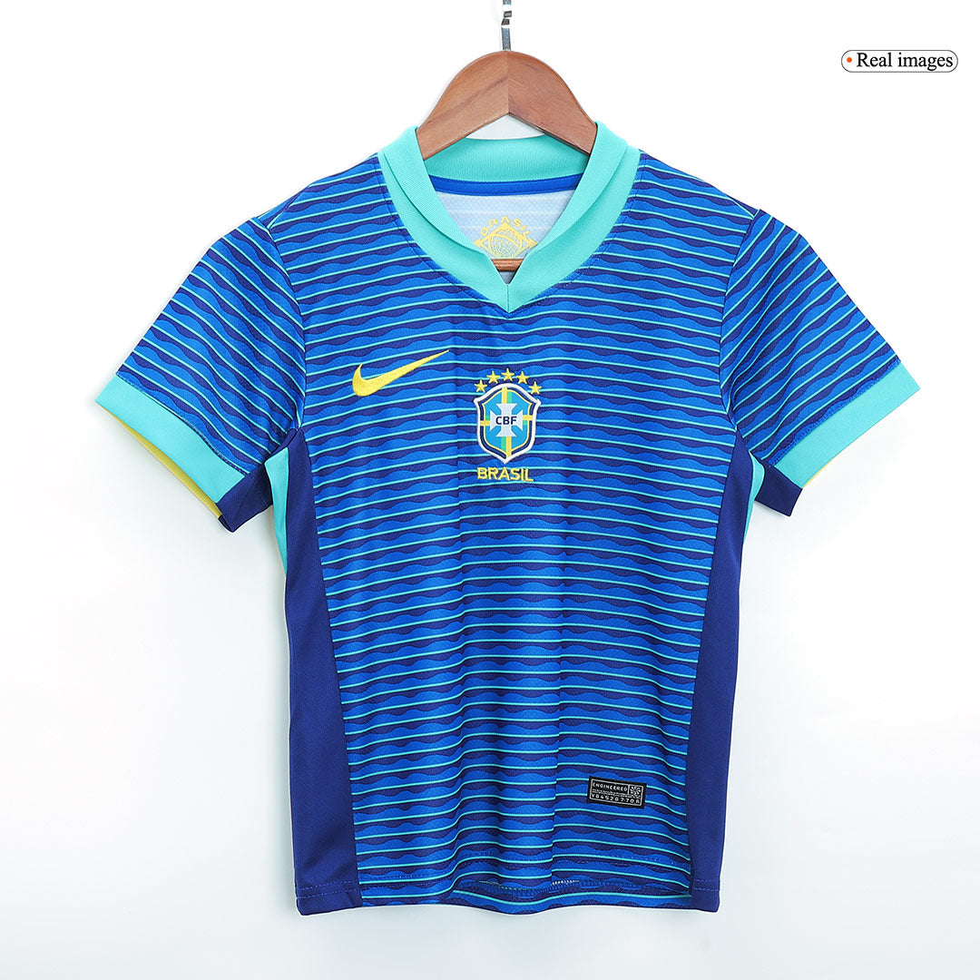 Set Tricouri Fotbal Brazilia Deplasare 2024 Pentru Copii