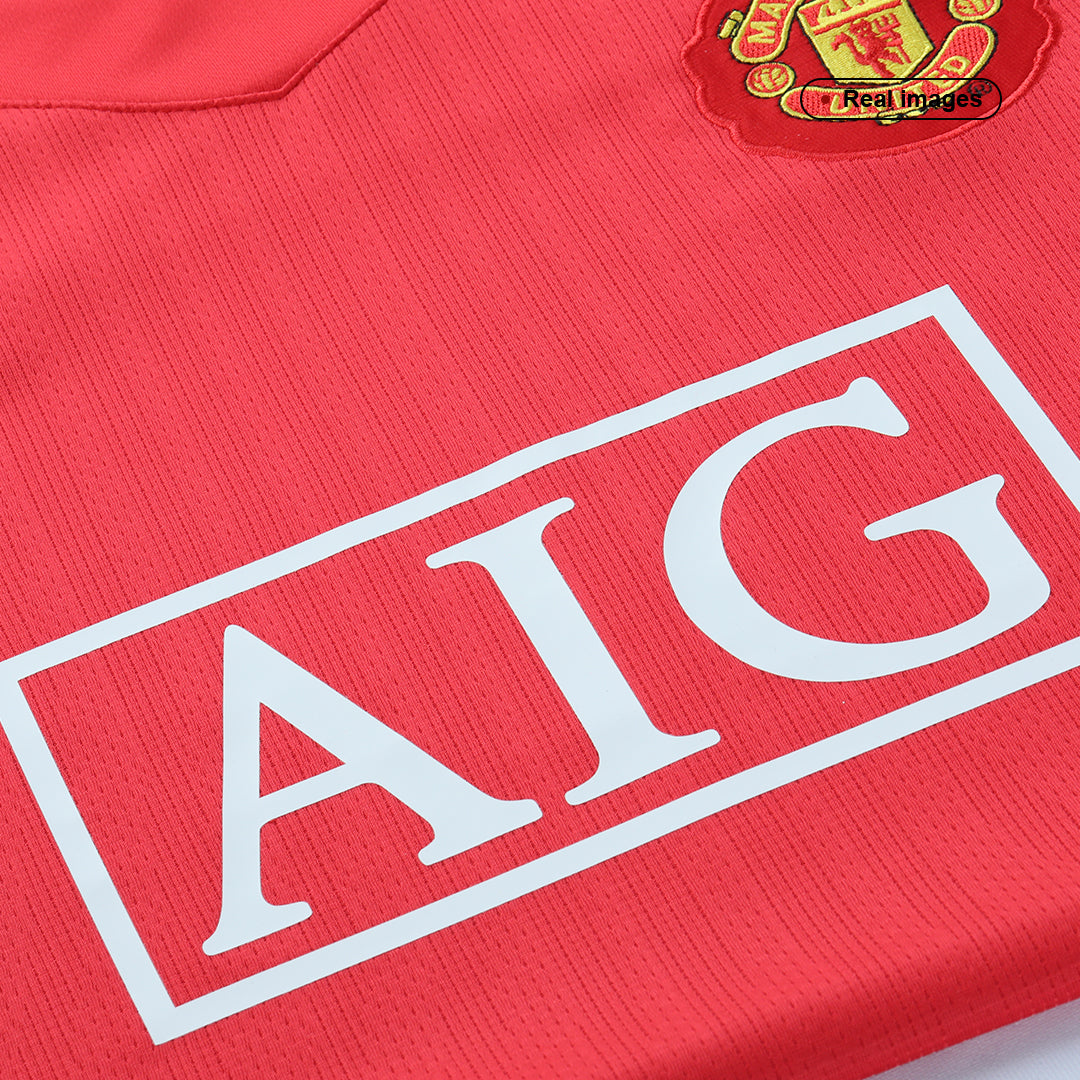 Tricouri Fotbal Vintage Manchester United ROONEY #10 Acasă 2007/08