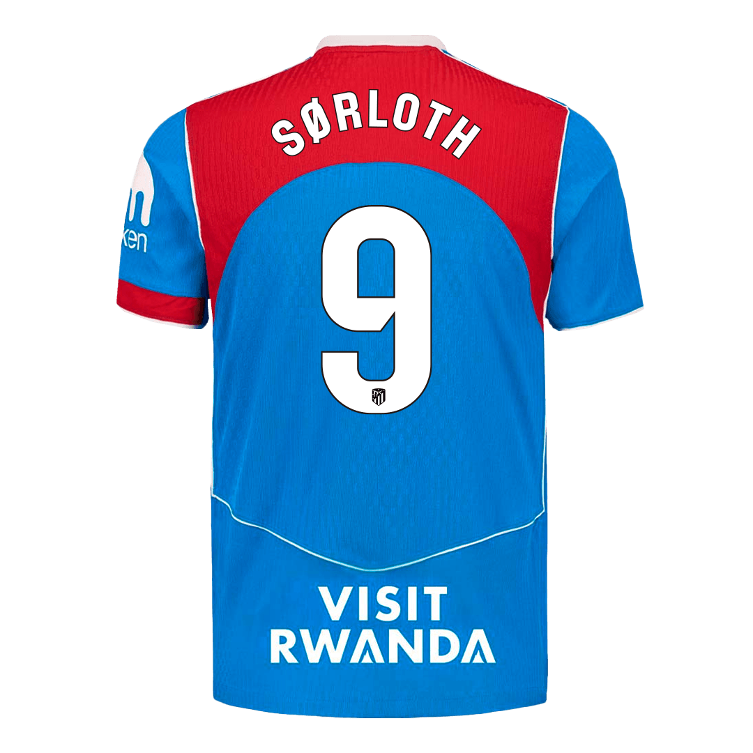 Tricouri Fotbal Atletico Madrid SØRLOTH #9 Treilea 2025/26 Authentic
