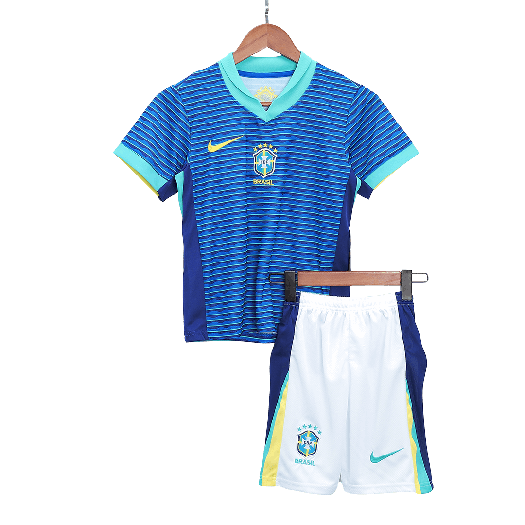 Set Tricouri Fotbal Brazilia Deplasare 2024 Pentru Copii