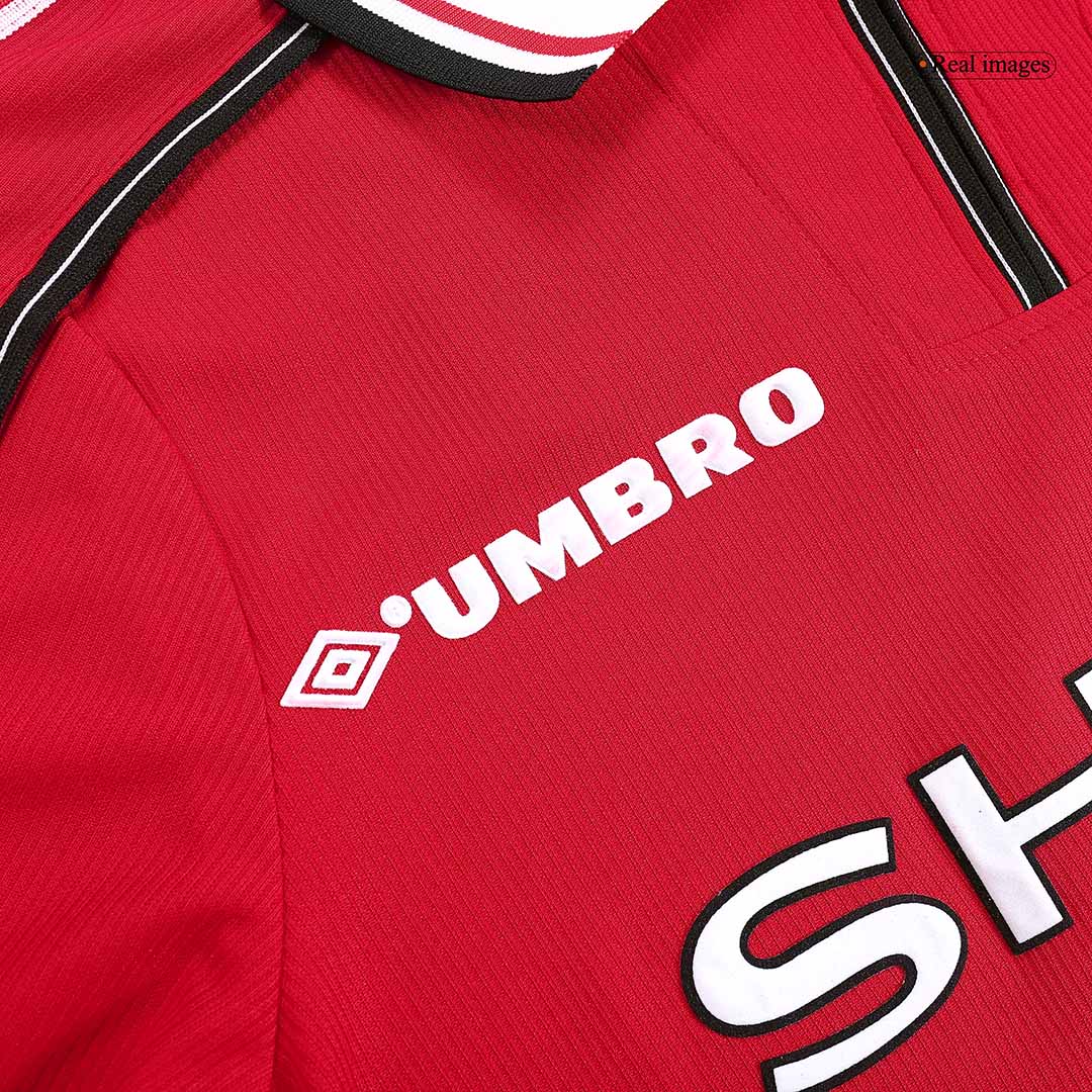 Tricouri Fotbal Vintage Manchester United Acasă 1998/99 Mânecă Lungă