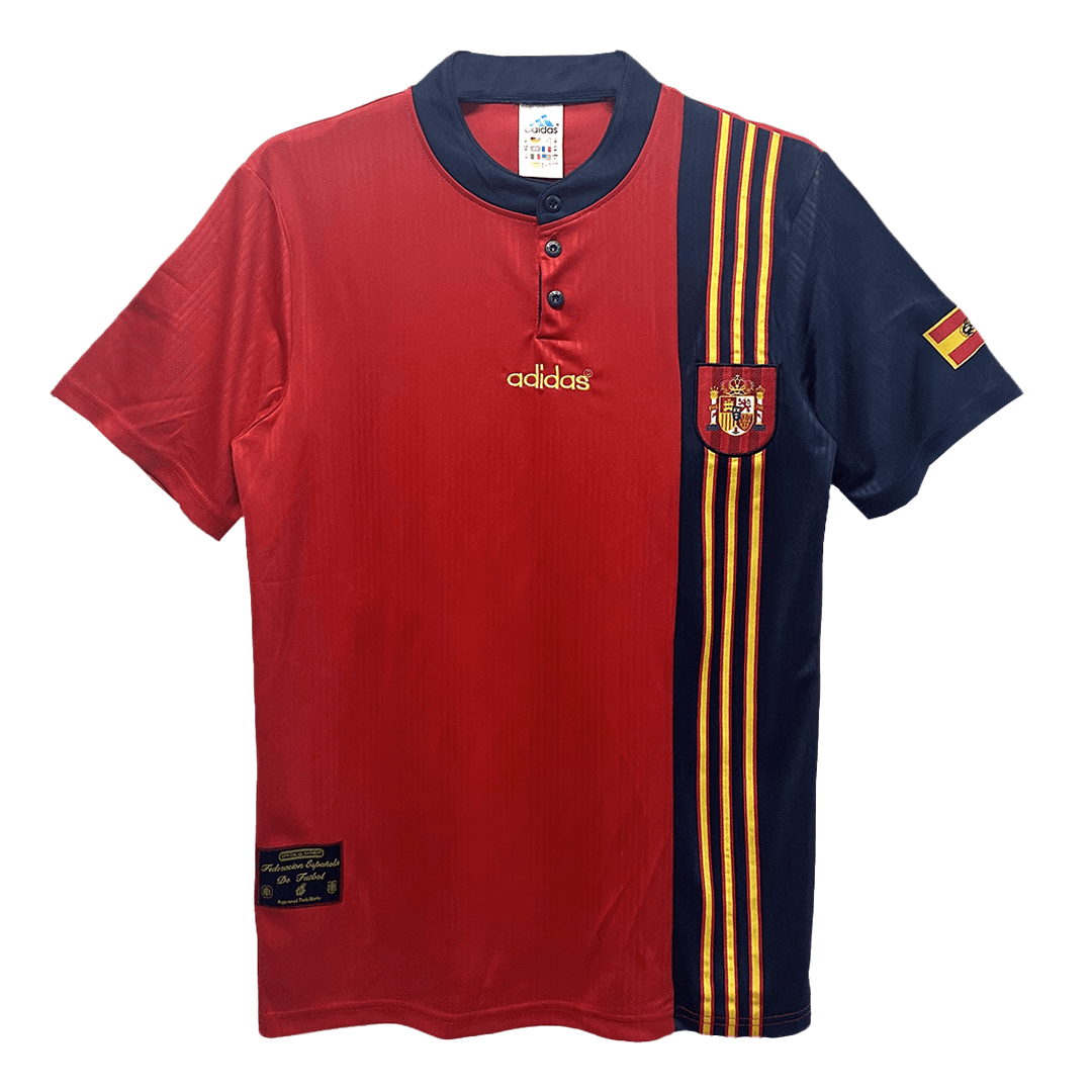 Tricouri Fotbal Vintage Spania Acasă 1996