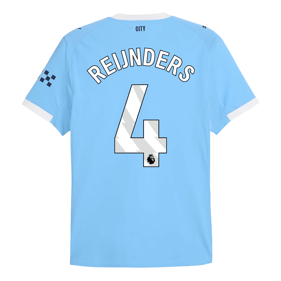 Tricouri Fotbal Manchester City REIJNDERS #4 Acasă 2025/26 Authentic