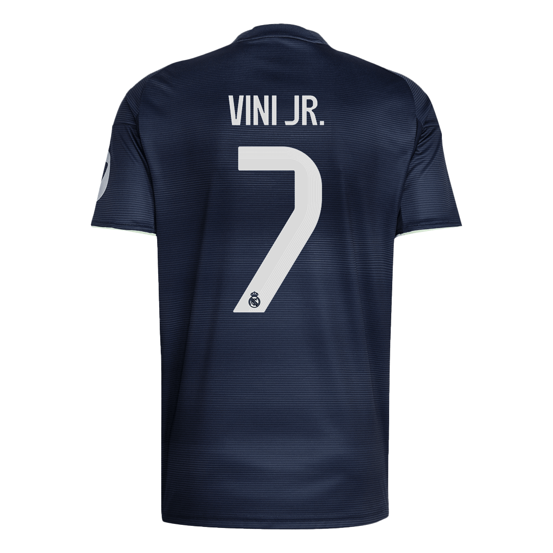 Tricouri Fotbal Real Madrid VINI JR. #7 Deplasare 2025/26
