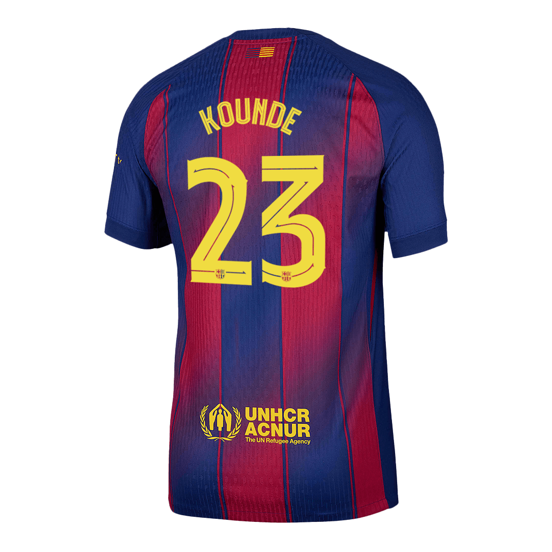 Tricouri Fotbal Barcelona KOUNDE #23 Acasă 2025/26 Authentic - UCL