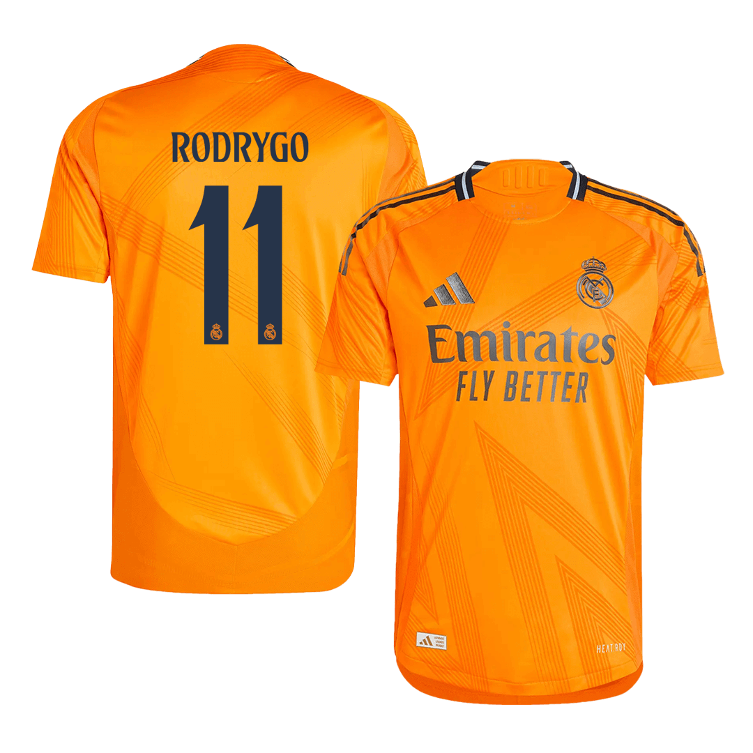 Tricouri Fotbal Real Madrid RODRYGO #11 Deplasare 2024/25 Authentic