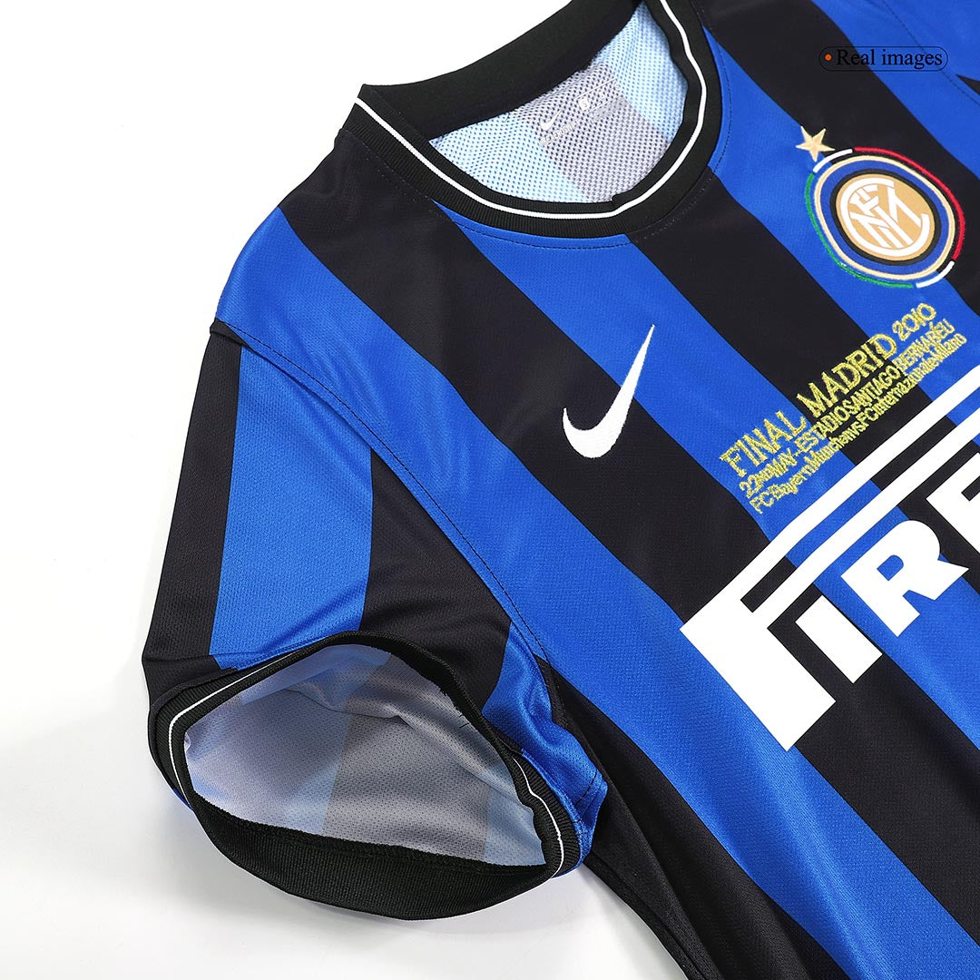 Tricouri Fotbal Vintage Inter Milano Acasă 2009/10 - UCL Final