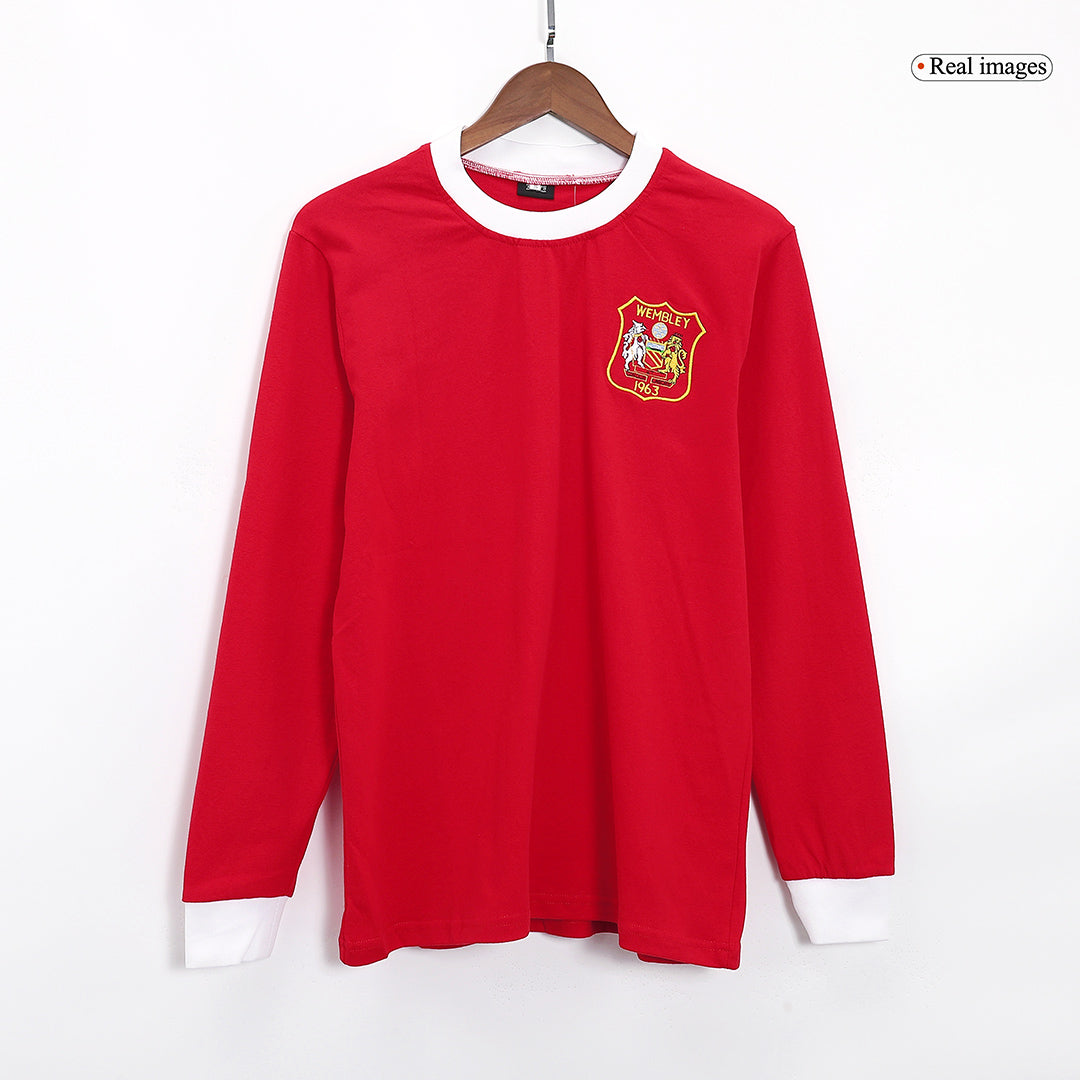 Tricouri Fotbal Vintage Manchester United 1963 Mânecă Lungă Final