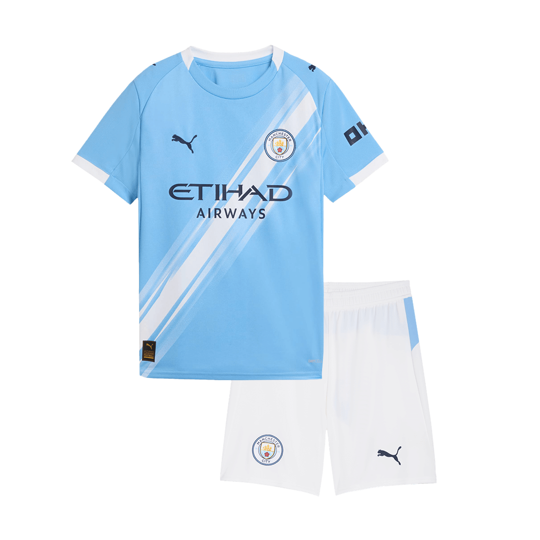 Set Tricouri Fotbal Manchester City Acasă 2025/26 Pentru Copii