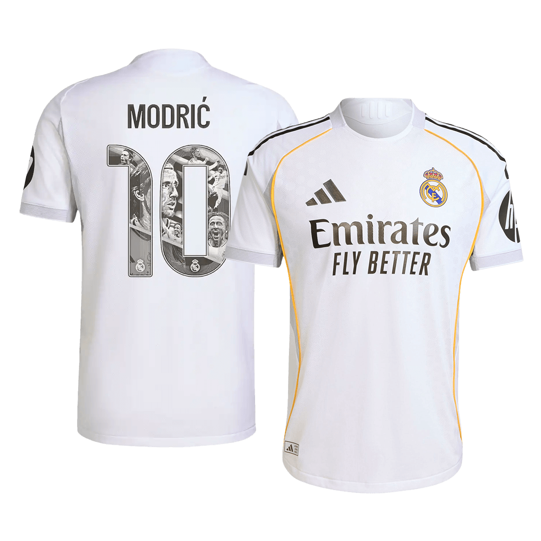 Tricouri Fotbal Real Madrid MODRIĆ Special #10 Acasă 2025/26 Authentic