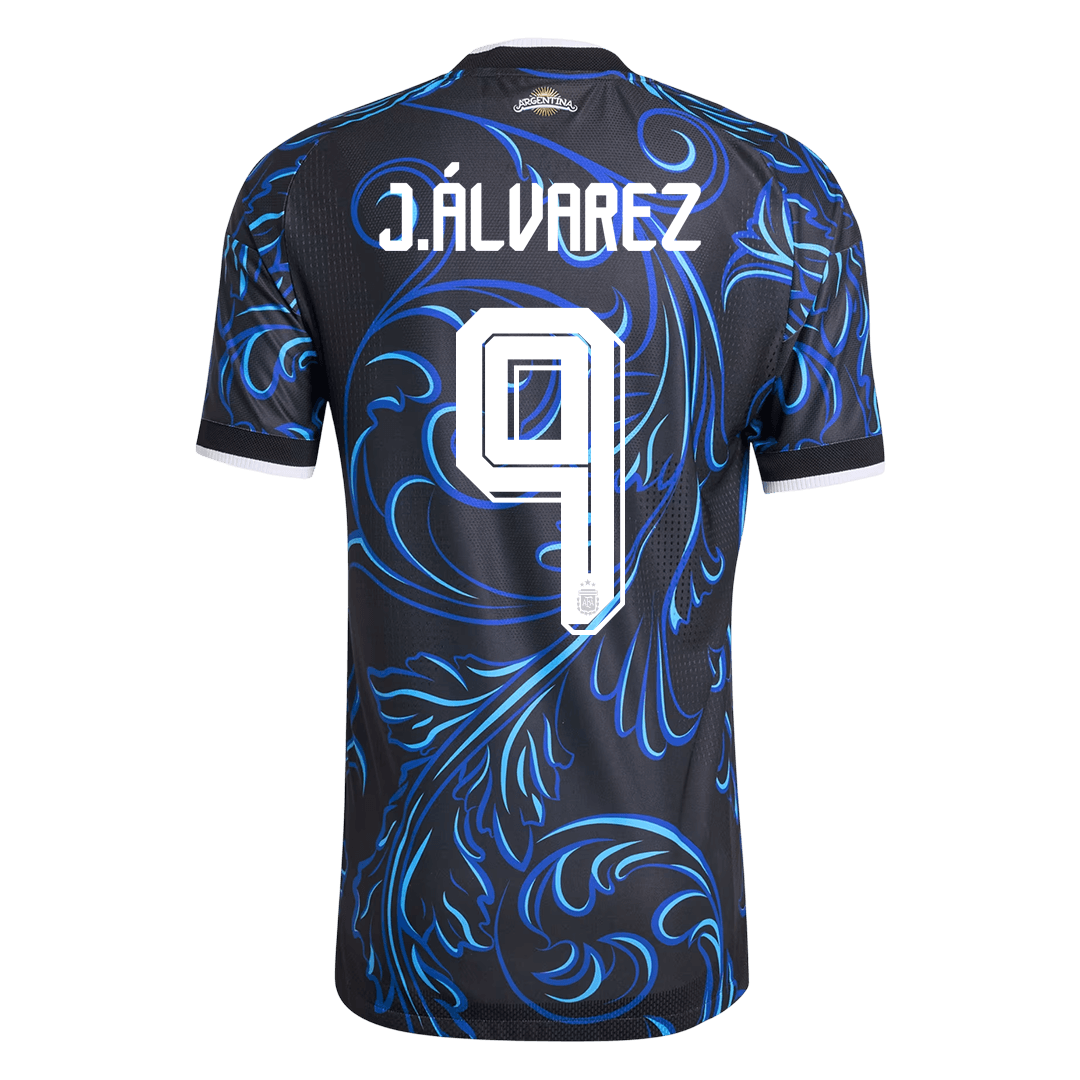 Tricouri Fotbal Argentina J. ÁLVAREZ #9 Deplasare Cupa Mondială 2026 Authentic
