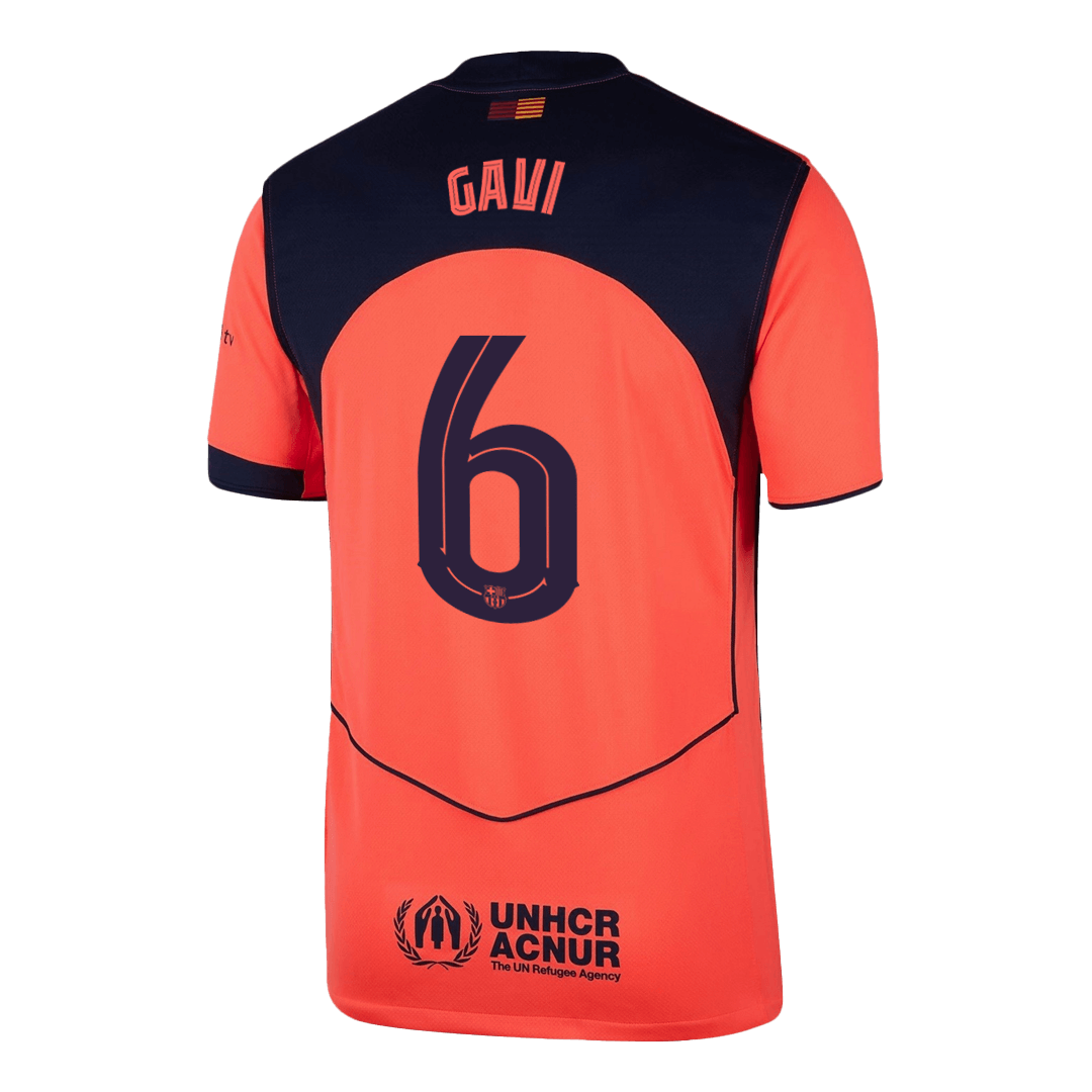 Tricouri Fotbal Barcelona GAVI #6 Treilea 2025/26 - UCL