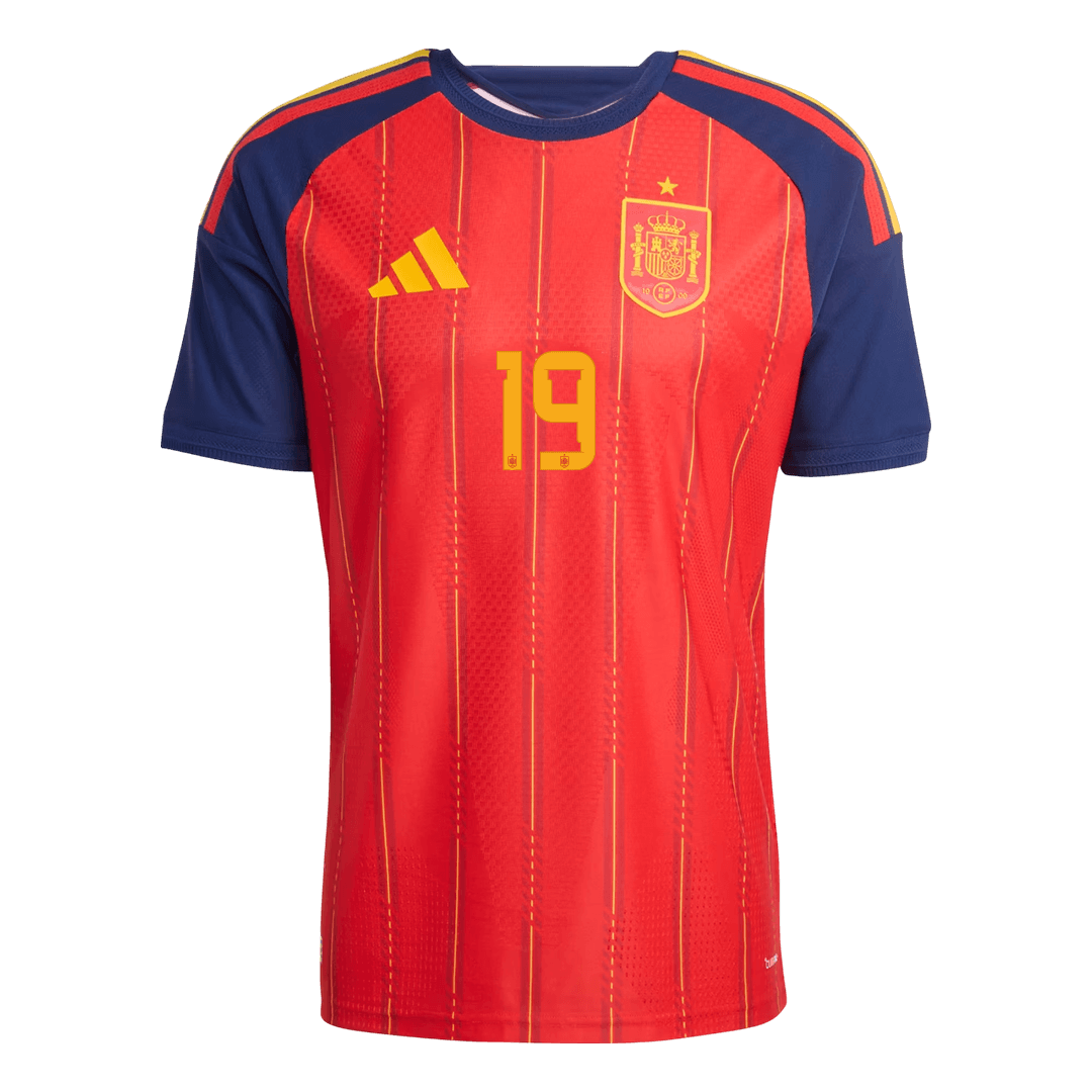 Tricouri Fotbal Spania LAMINE YAMAL #19 Acasă Cupa Mondială 2026 Authentic