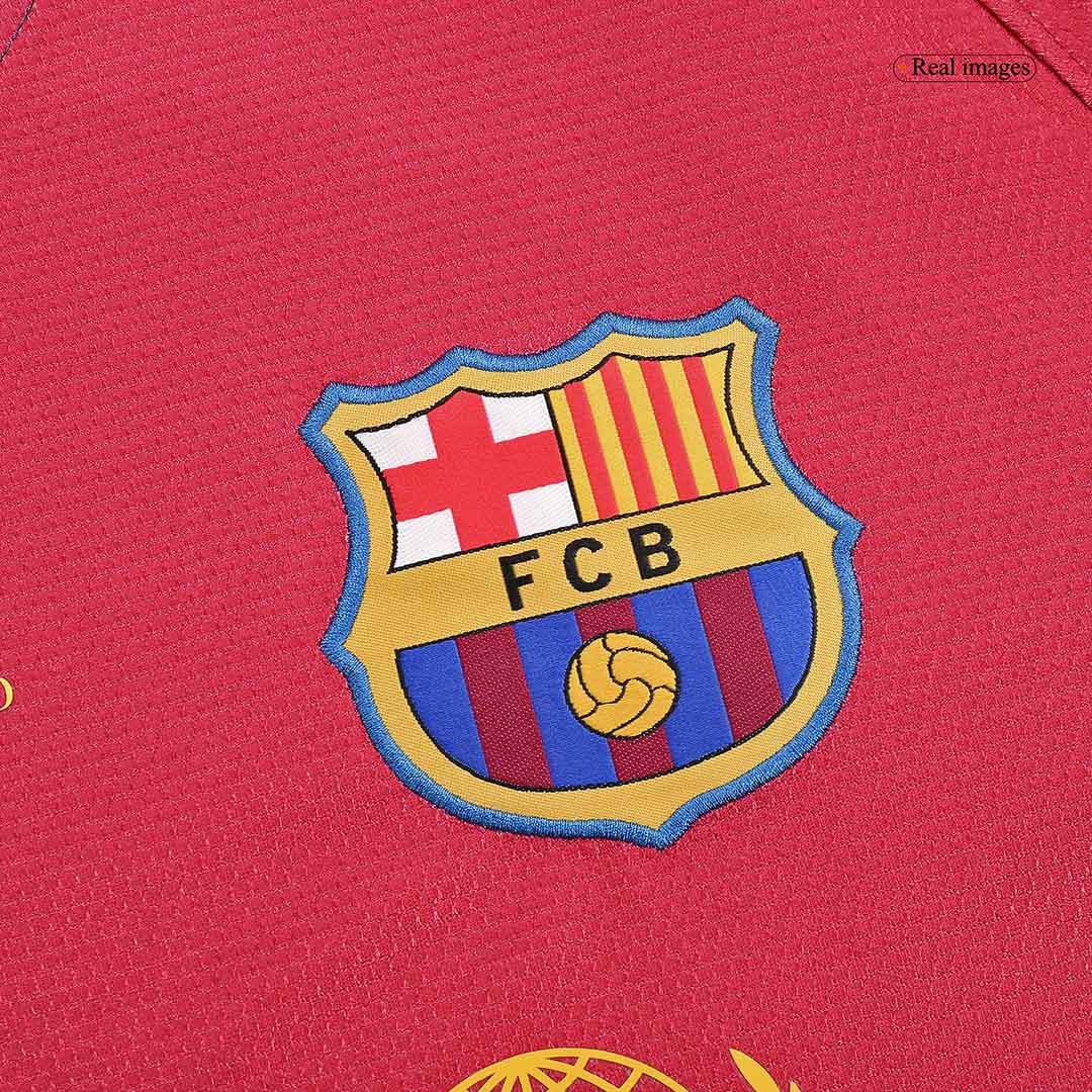 Tricouri Fotbal Vintage Barcelona Acasă 2008/09 Mânecă Lungă - UCL Final