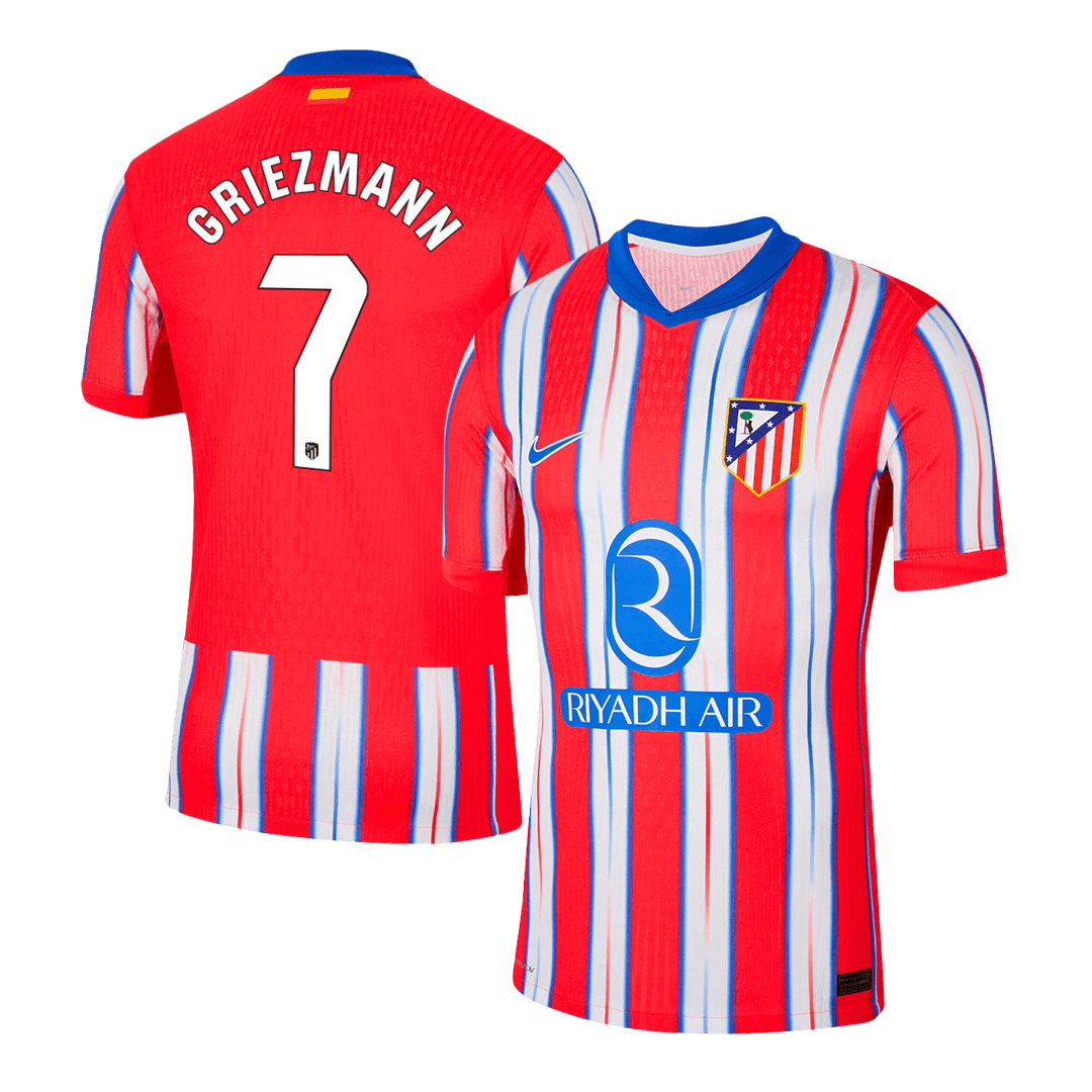 Tricouri Fotbal Atletico Madrid GRIEZMANN #7 Acasă 2024/25 Authentic