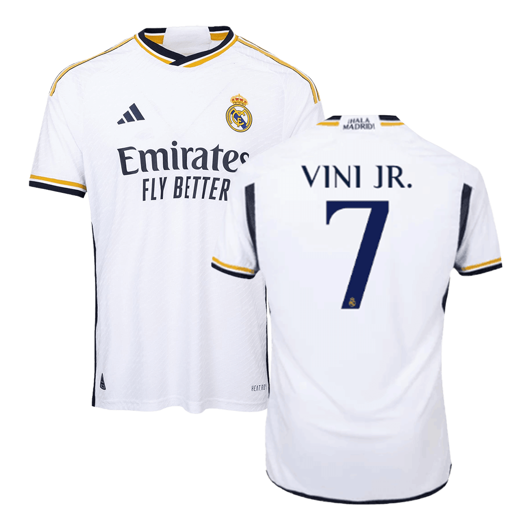 Tricouri Fotbal Real Madrid VINI JR. #7 Acasă 2023/24 Authentic