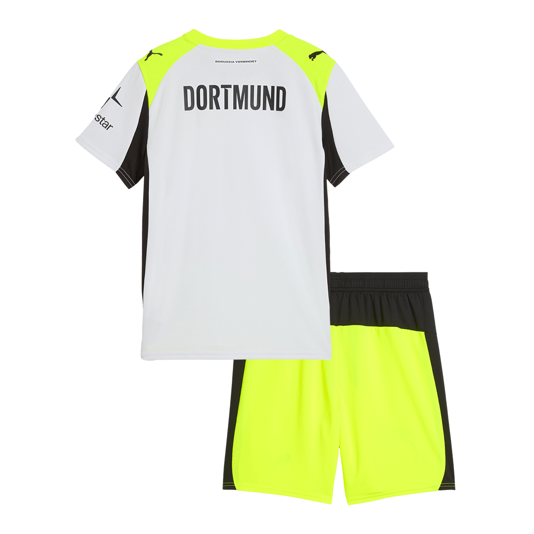 Set Tricouri Fotbal Borussia Dortmund Deplasare 2025/26 Pentru Copii