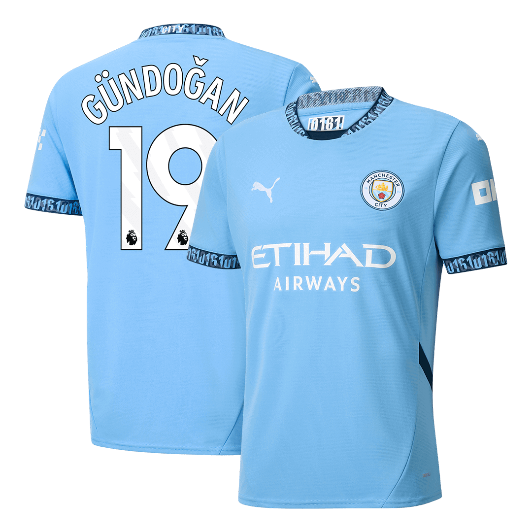 Tricouri Fotbal Manchester City GÜNDOĞAN #19 Acasă 2024/25 - Super (mărime mare)