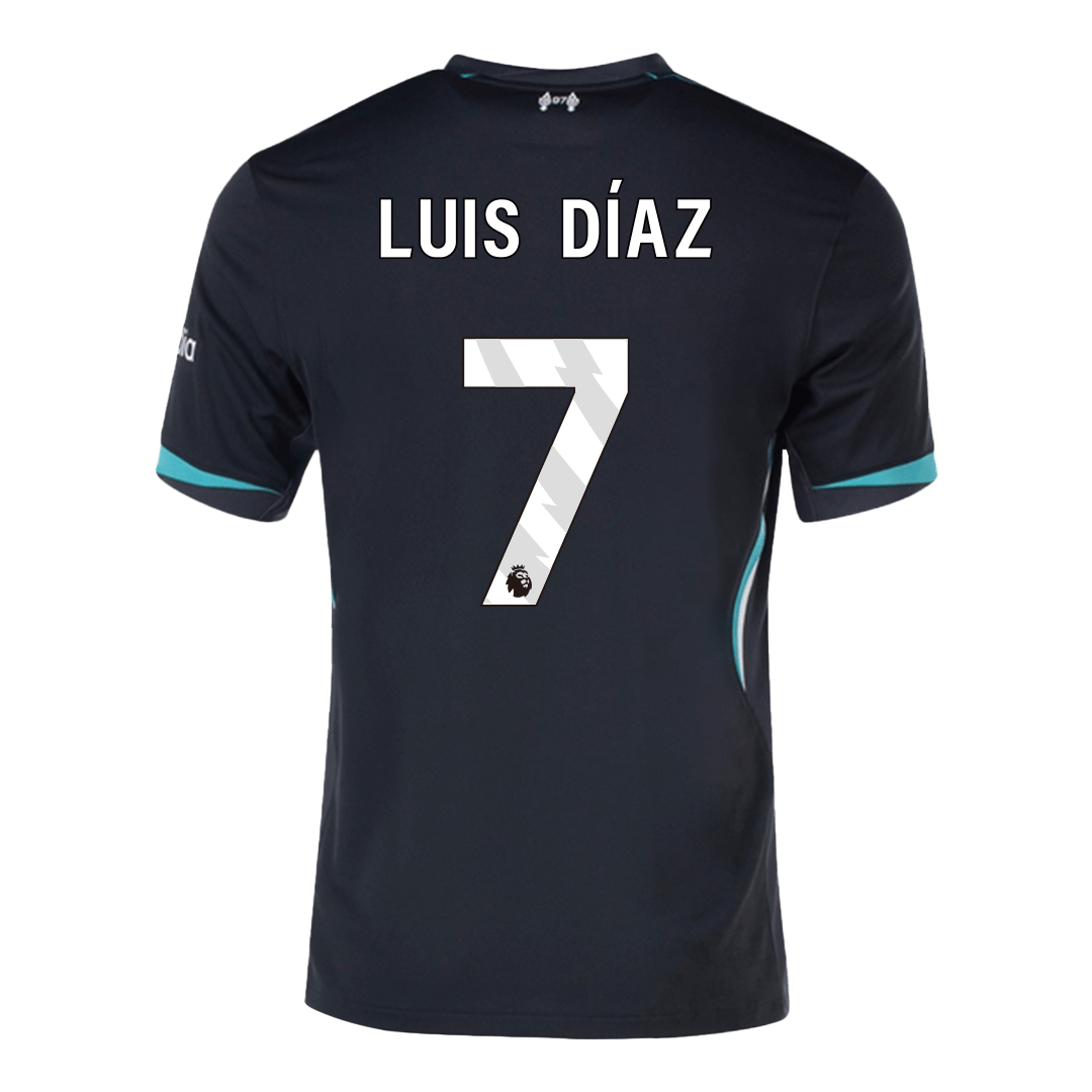 Tricouri Fotbal Liverpool LUIS DÍAZ #7 Deplasare 2024/25 - Super (mărime mare)