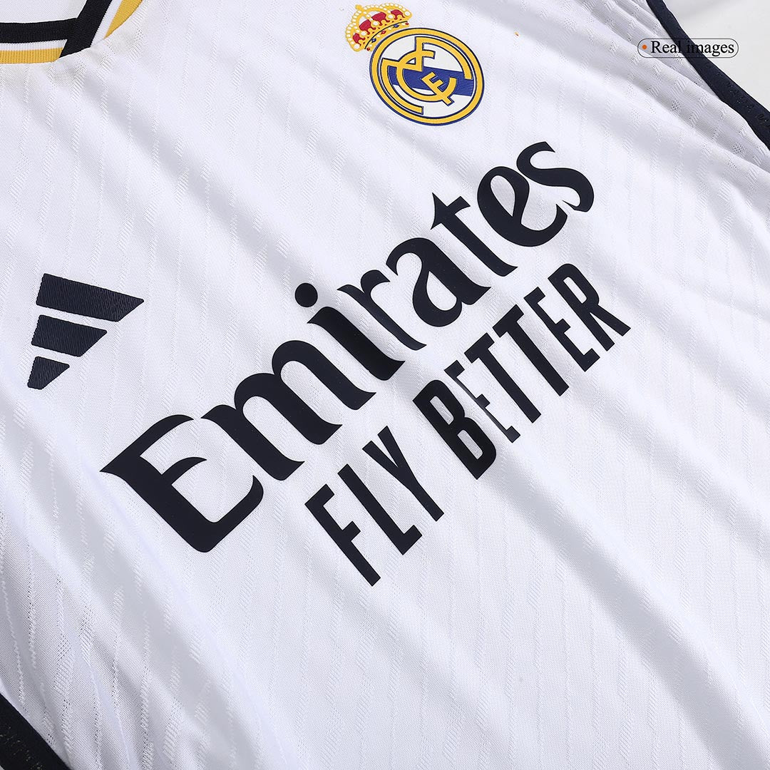 Tricouri Fotbal Real Madrid BELLINGHAM #5 Acasă 2023/24 Authentic - UCL Final