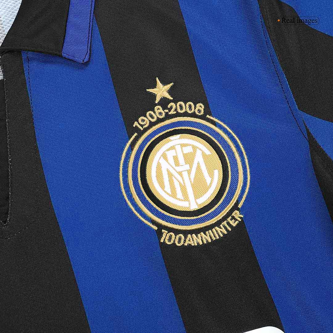 Tricouri Fotbal Vintage Inter Milano Acasă 2007/08 - 100th Anniversary