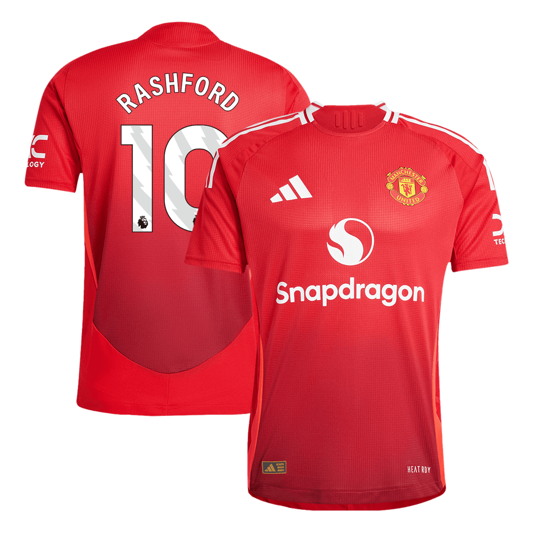 Tricouri Fotbal Manchester United RASHFORD #10 Acasă 2024/25 Authentic