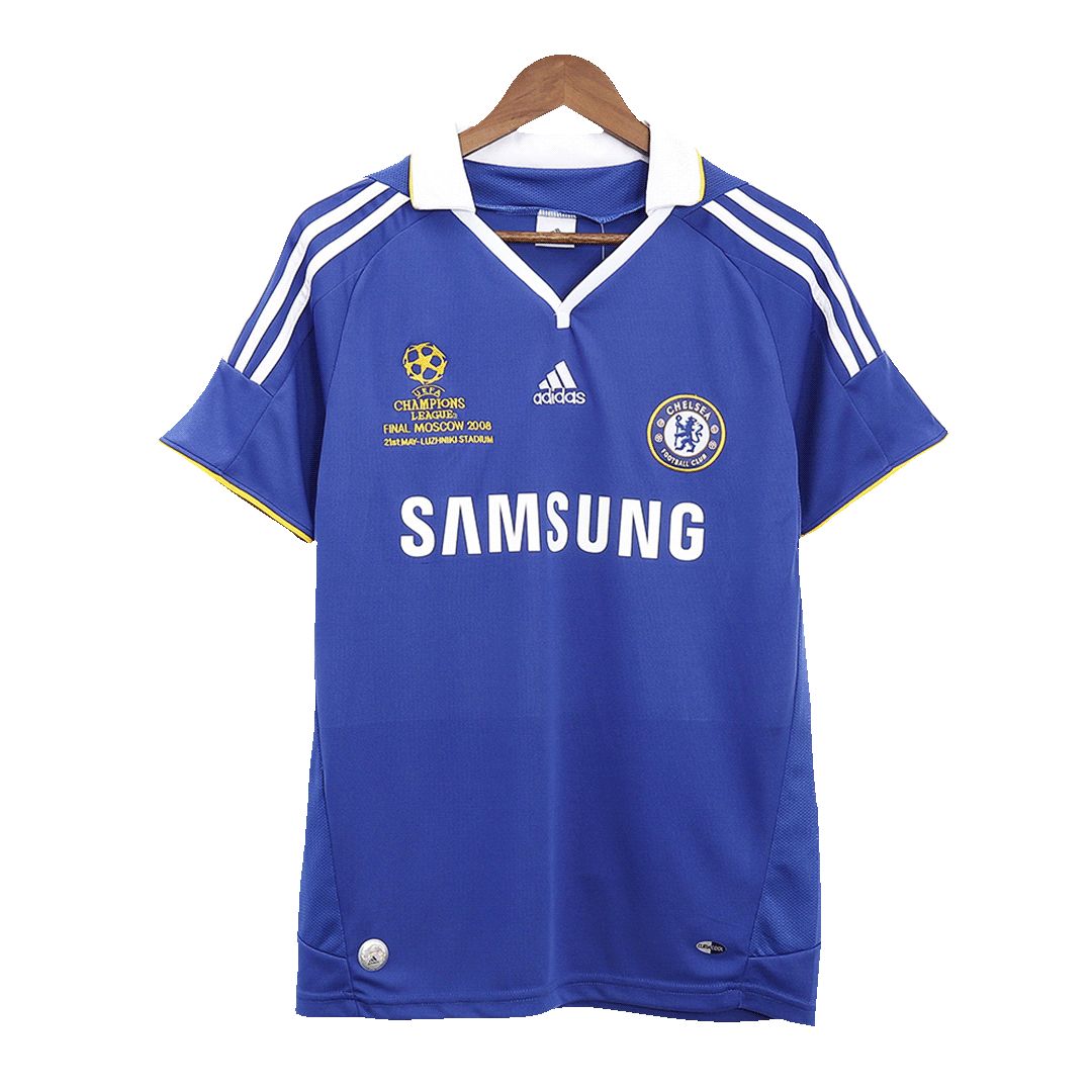 Tricouri Fotbal Vintage Chelsea Acasă 2008 - UCL Final