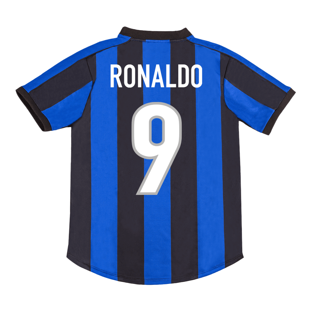 Tricouri Fotbal Vintage Inter Milano RONALDO #9 Acasă 1999/00